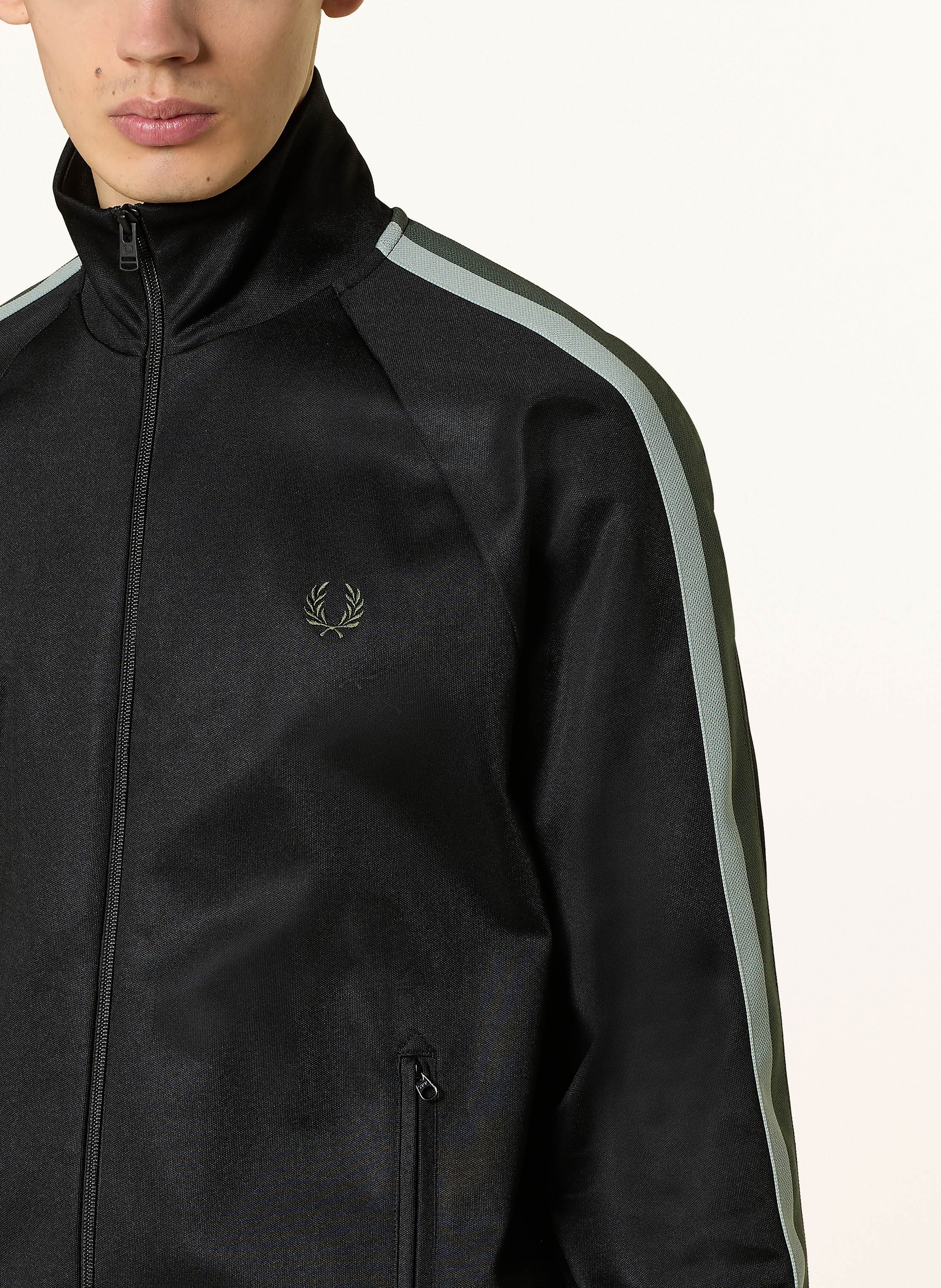 Thumbnail - Fred Perry Jerseyjacke schwarz