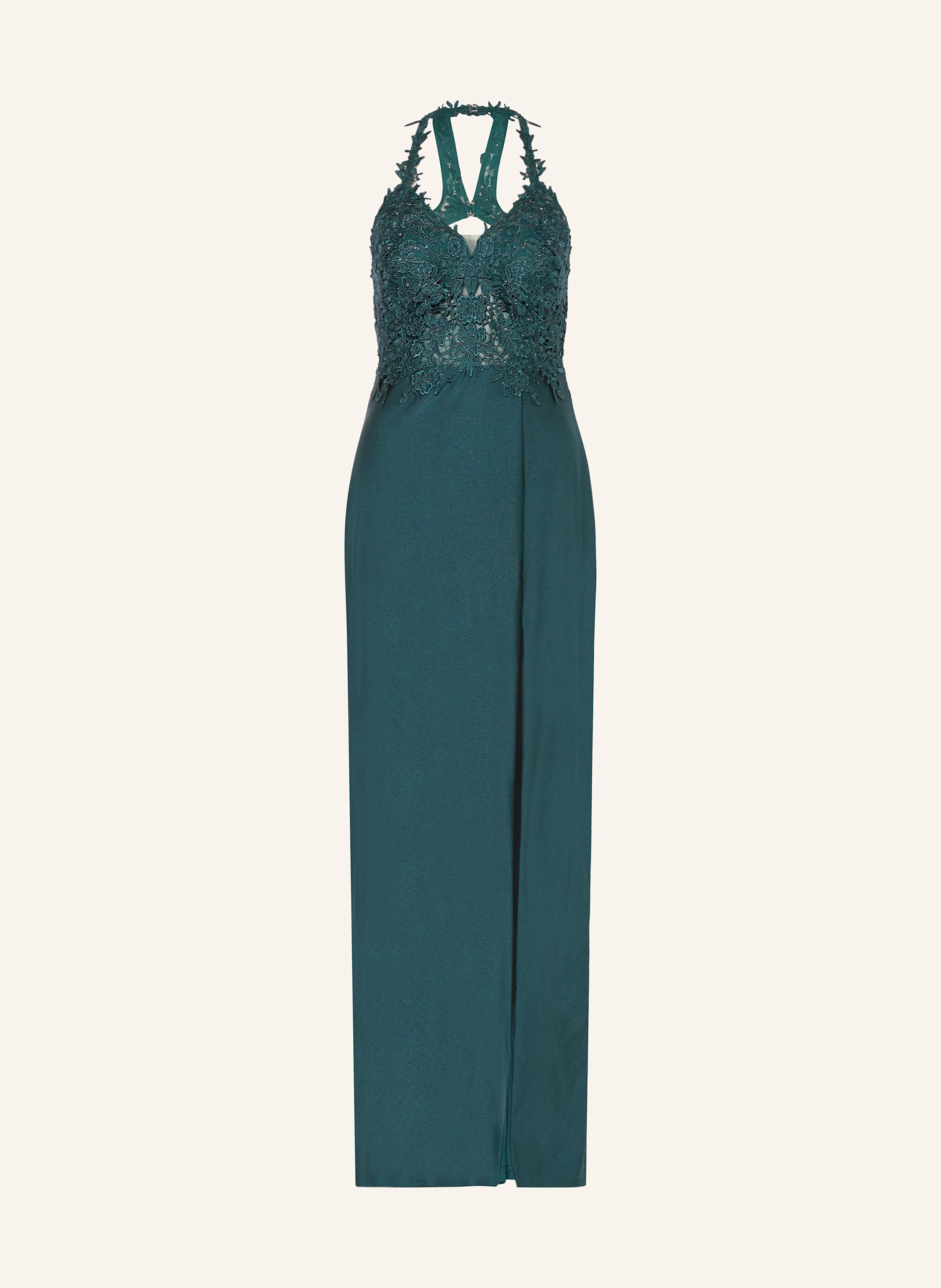 Suddenly Princess Abendkleid im Materialmix mit Spitze und Cut-out in ...