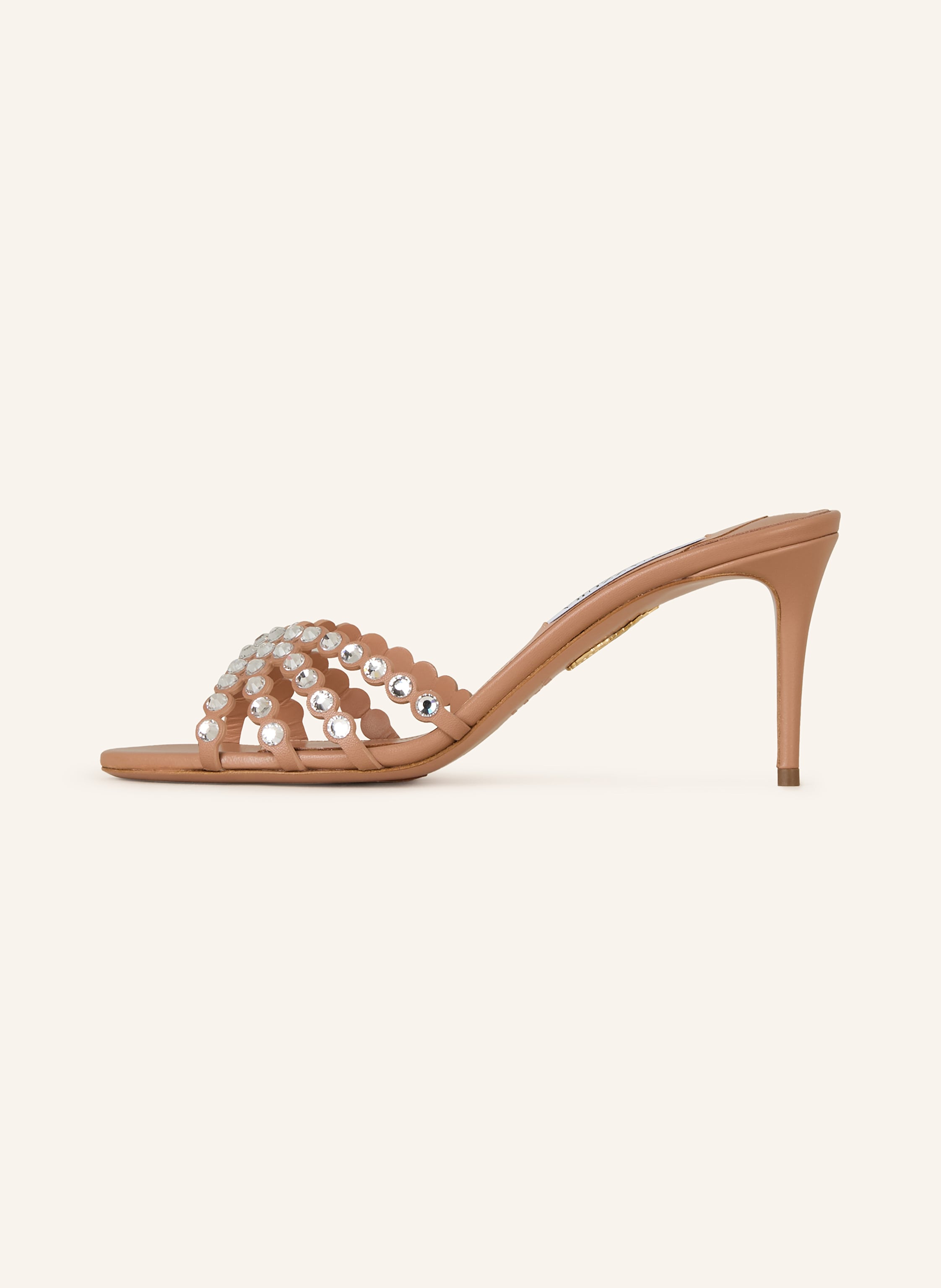 Thumbnail - Aquazzura Mules Tequila Mit Schmucksteinen rosa