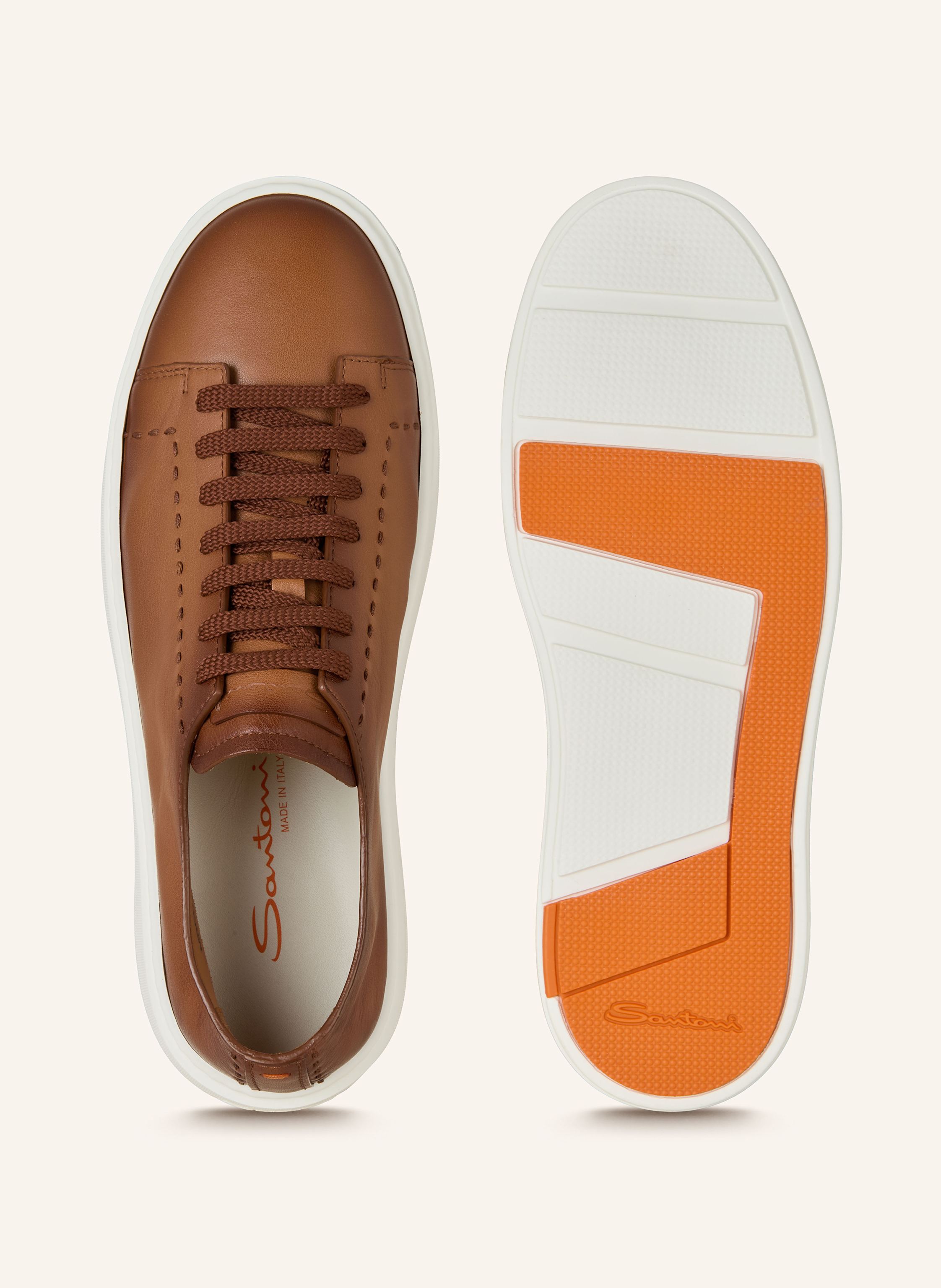 Thumbnail - Santoni Sneaker Clean braun