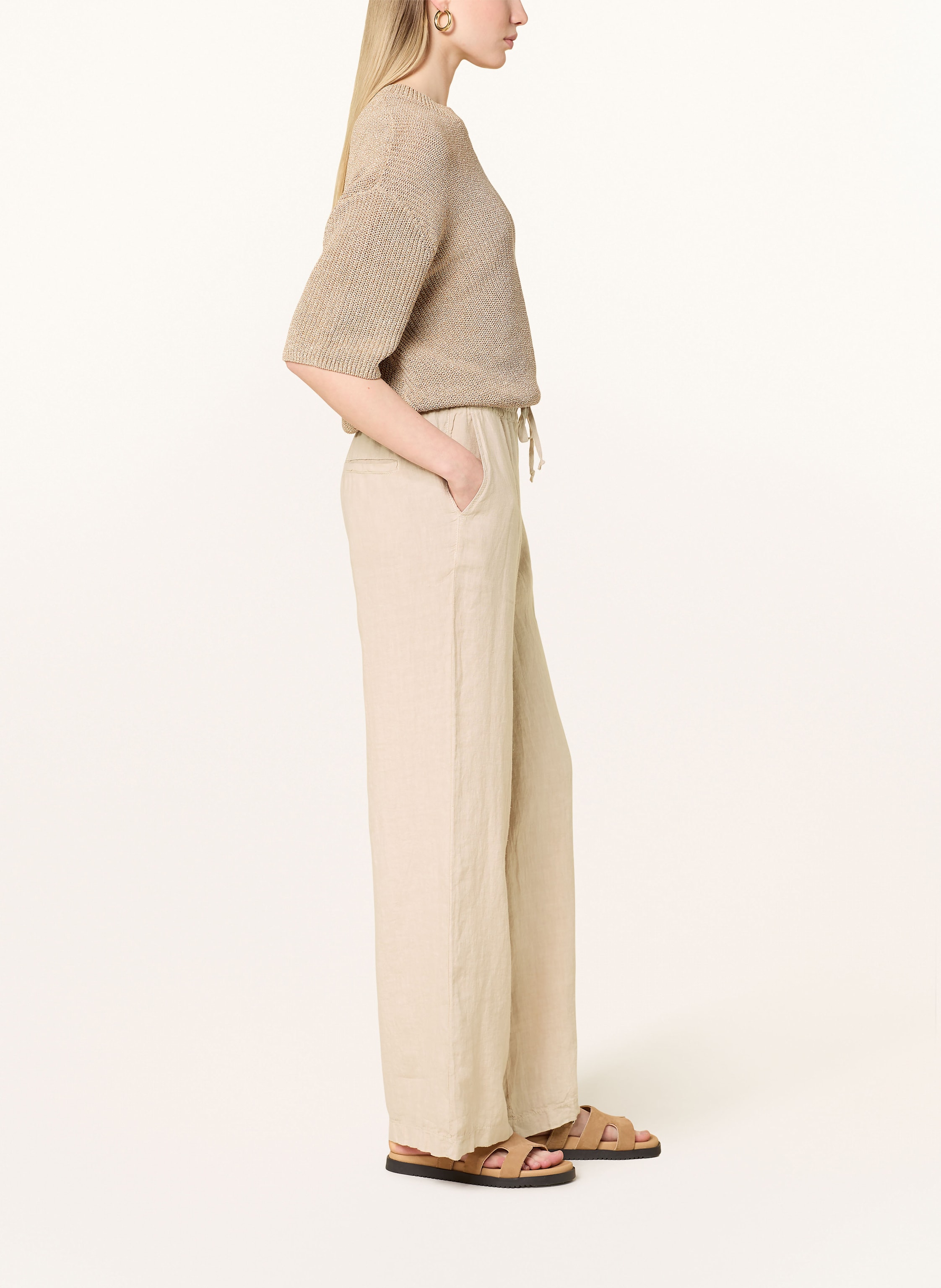 Thumbnail - Marc Aurel Leinenhose beige