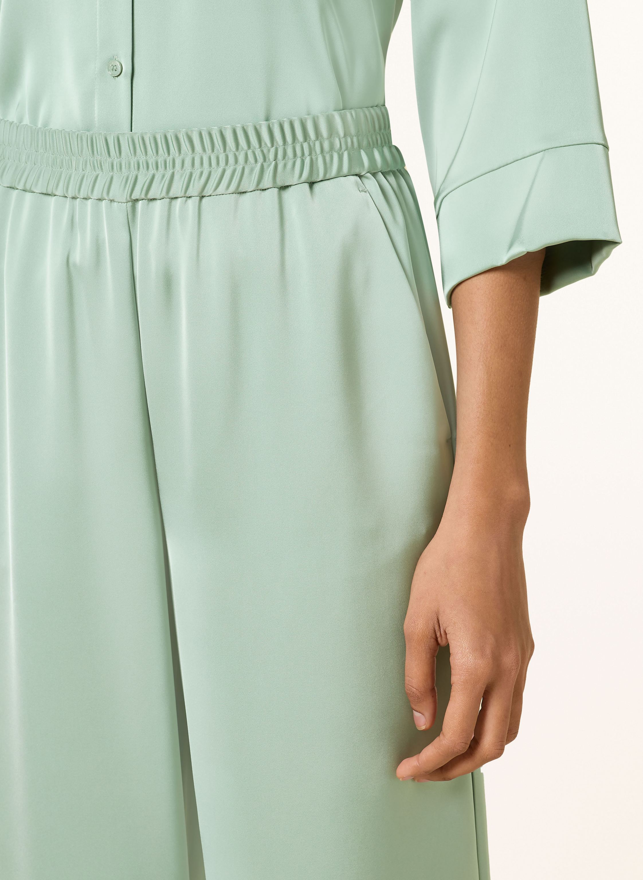 Thumbnail - Max & Co. Marlenehose Verres Aus Satin gruen
