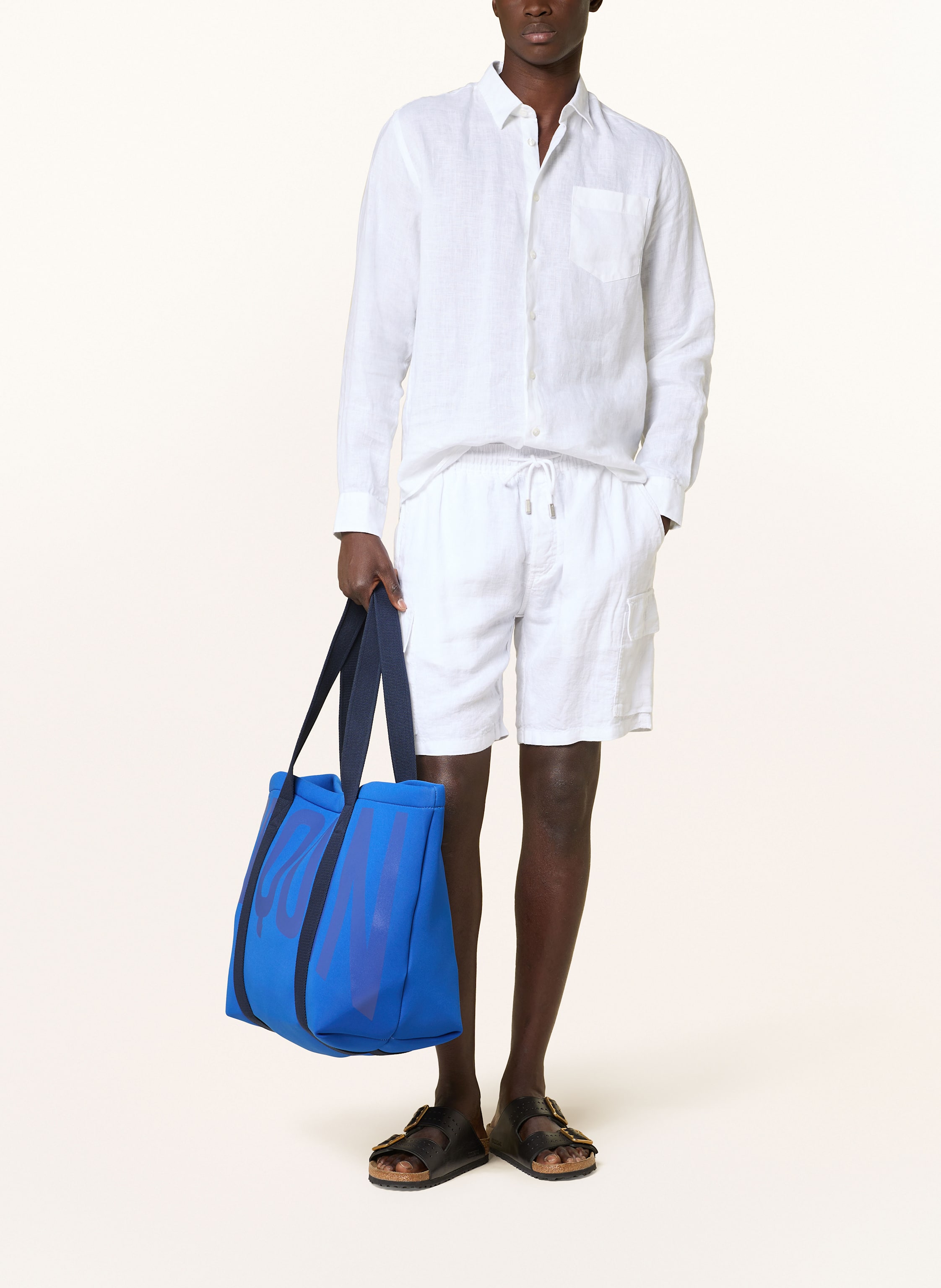 Thumbnail - Vilebrequin Strandtasche Solid blau