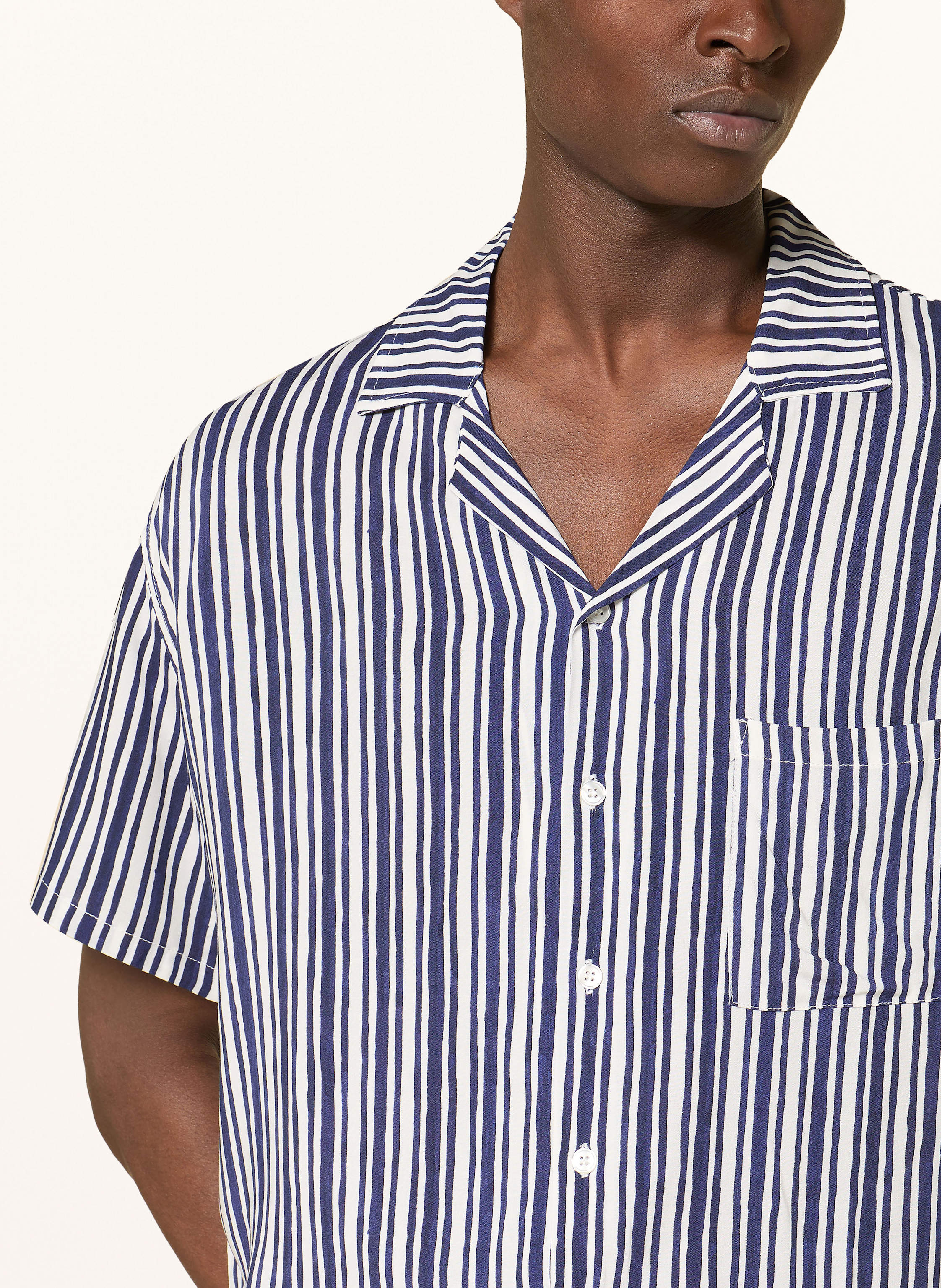 Thumbnail - Arrels Barcelona Resorthemd Blue Trazos × Alvaro Picardo Regular Fit blau