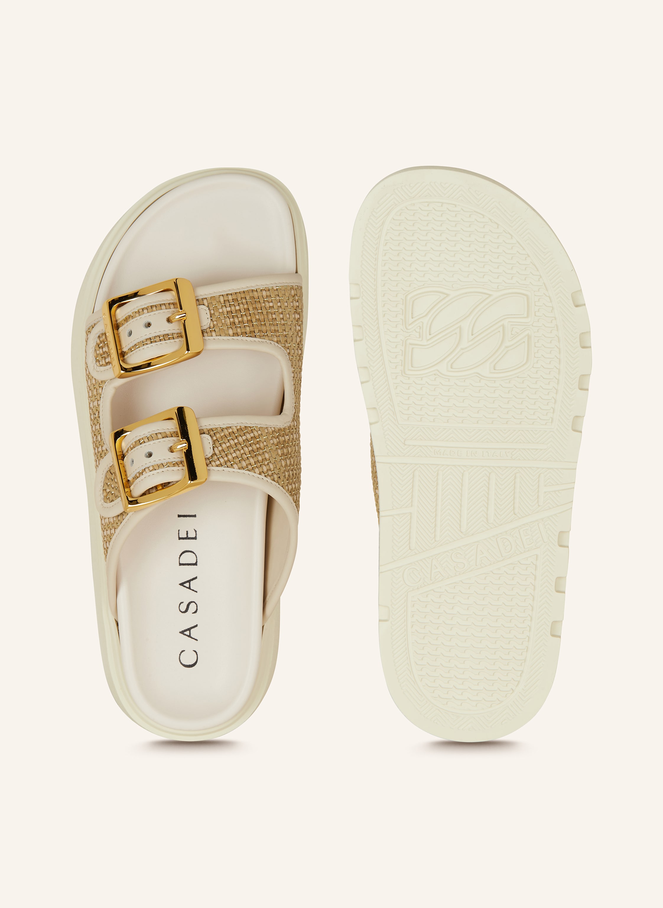 Thumbnail - Casadei Plateau-Pantoletten Birlkey weiss