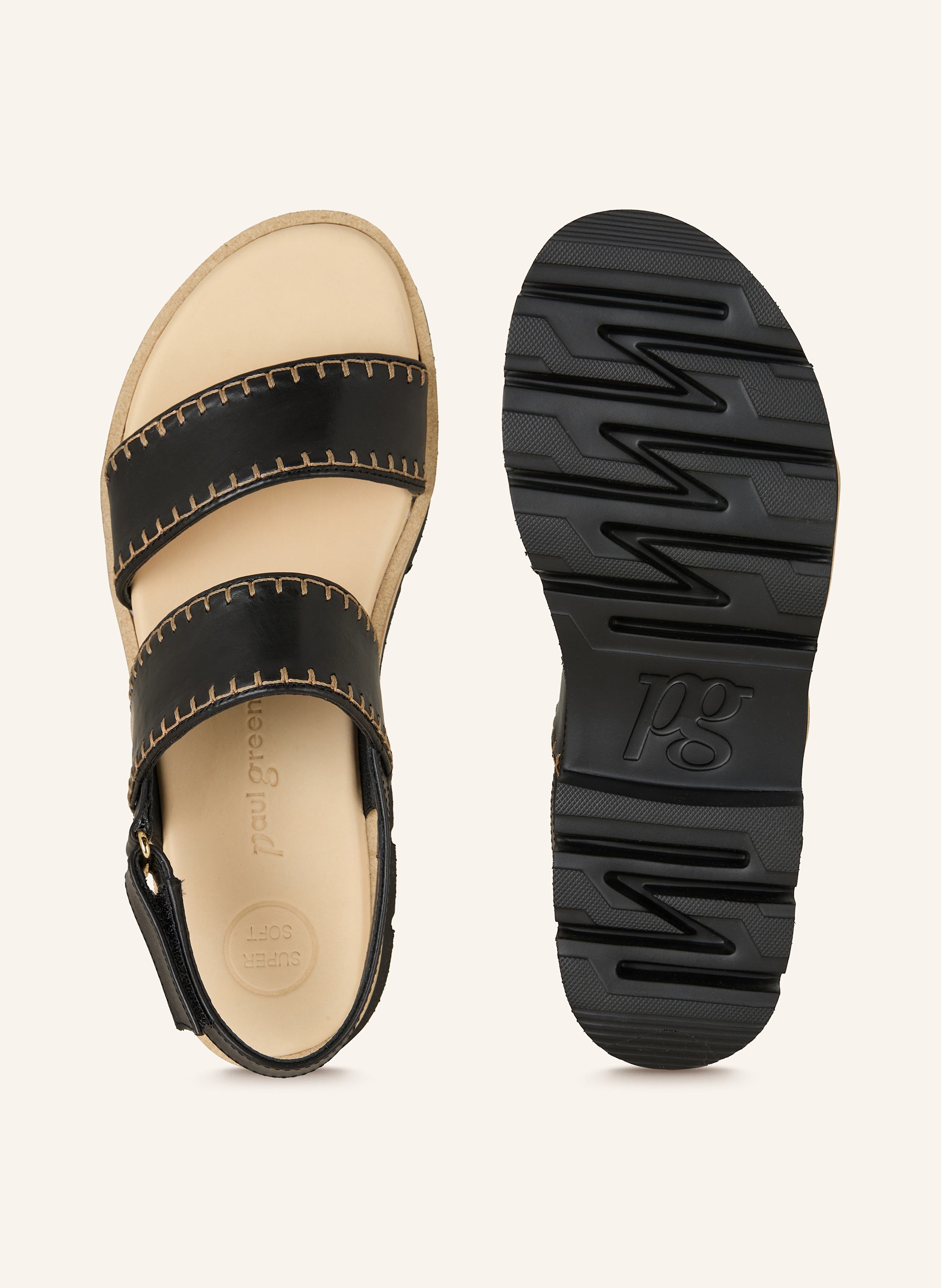 Thumbnail - Paul Green Plateau-Sandalen Star schwarz