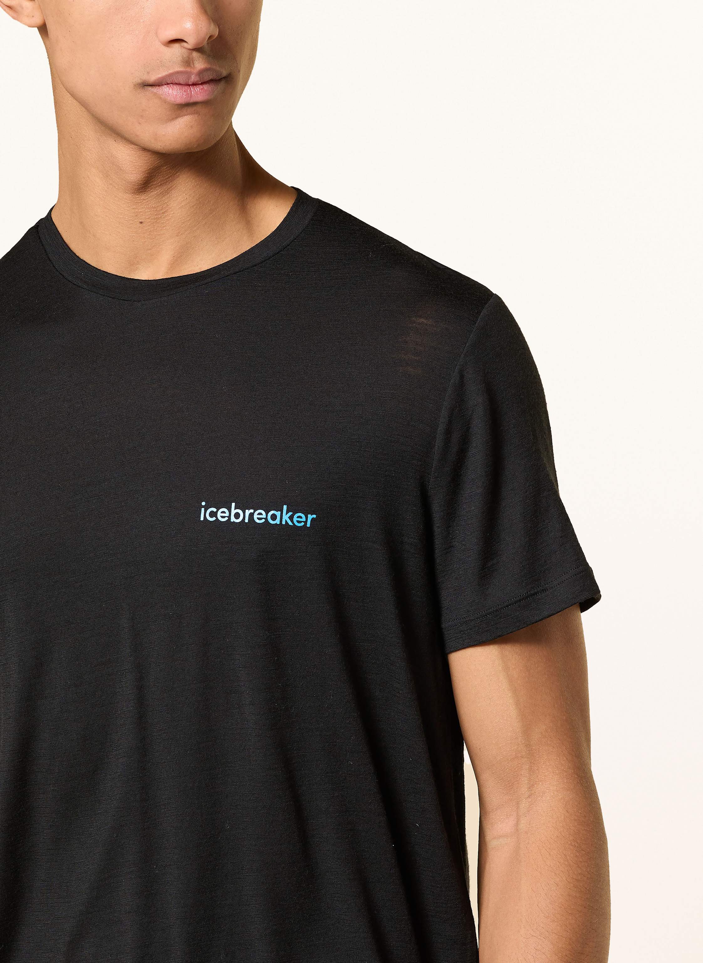 Thumbnail - Icebreaker T-Shirt Aus Merinowolle schwarz
