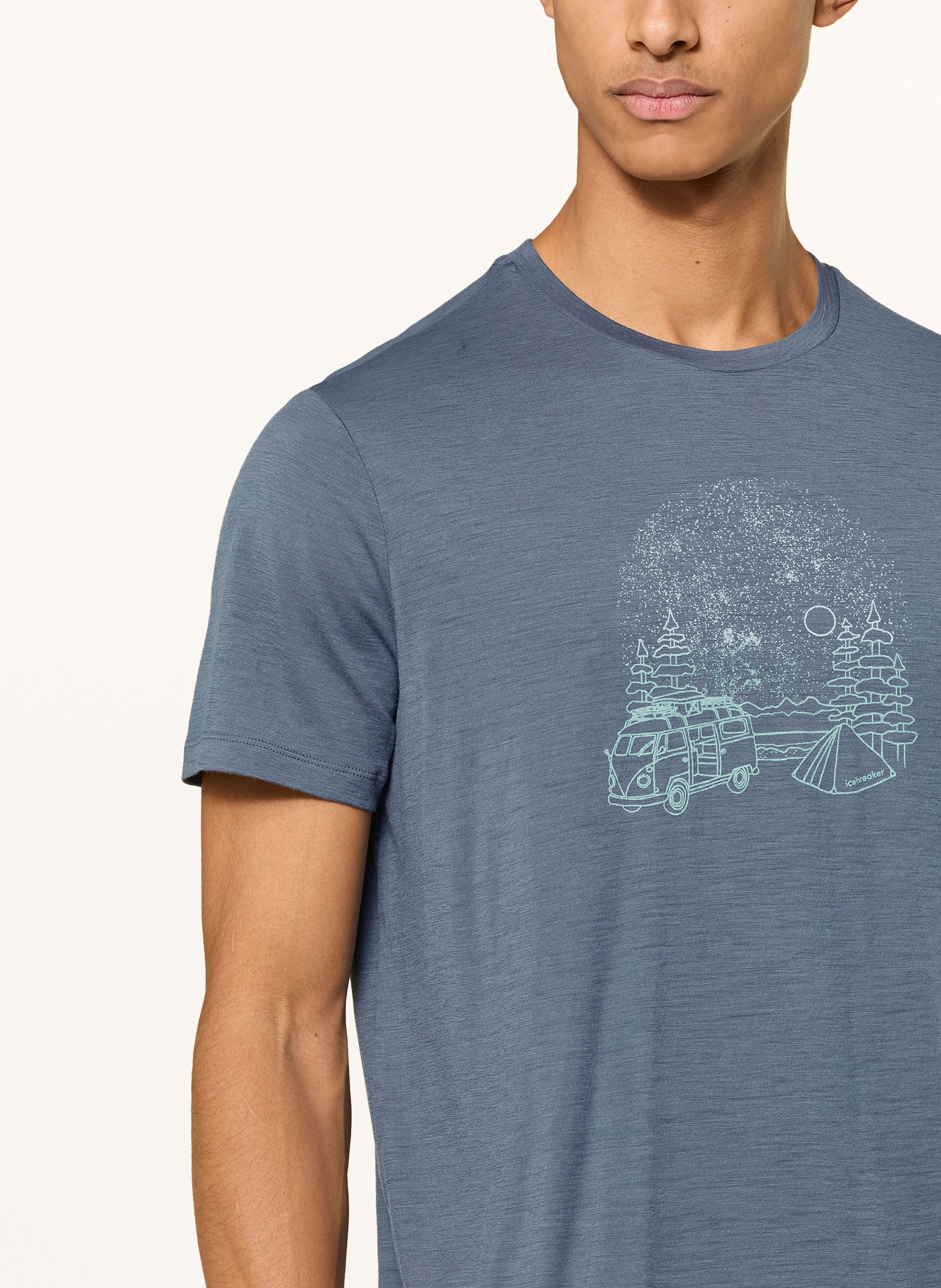 Thumbnail - Icebreaker T-Shirt 150 Tech-Lite™ Iii Van Camp Aus Merinowolle blau