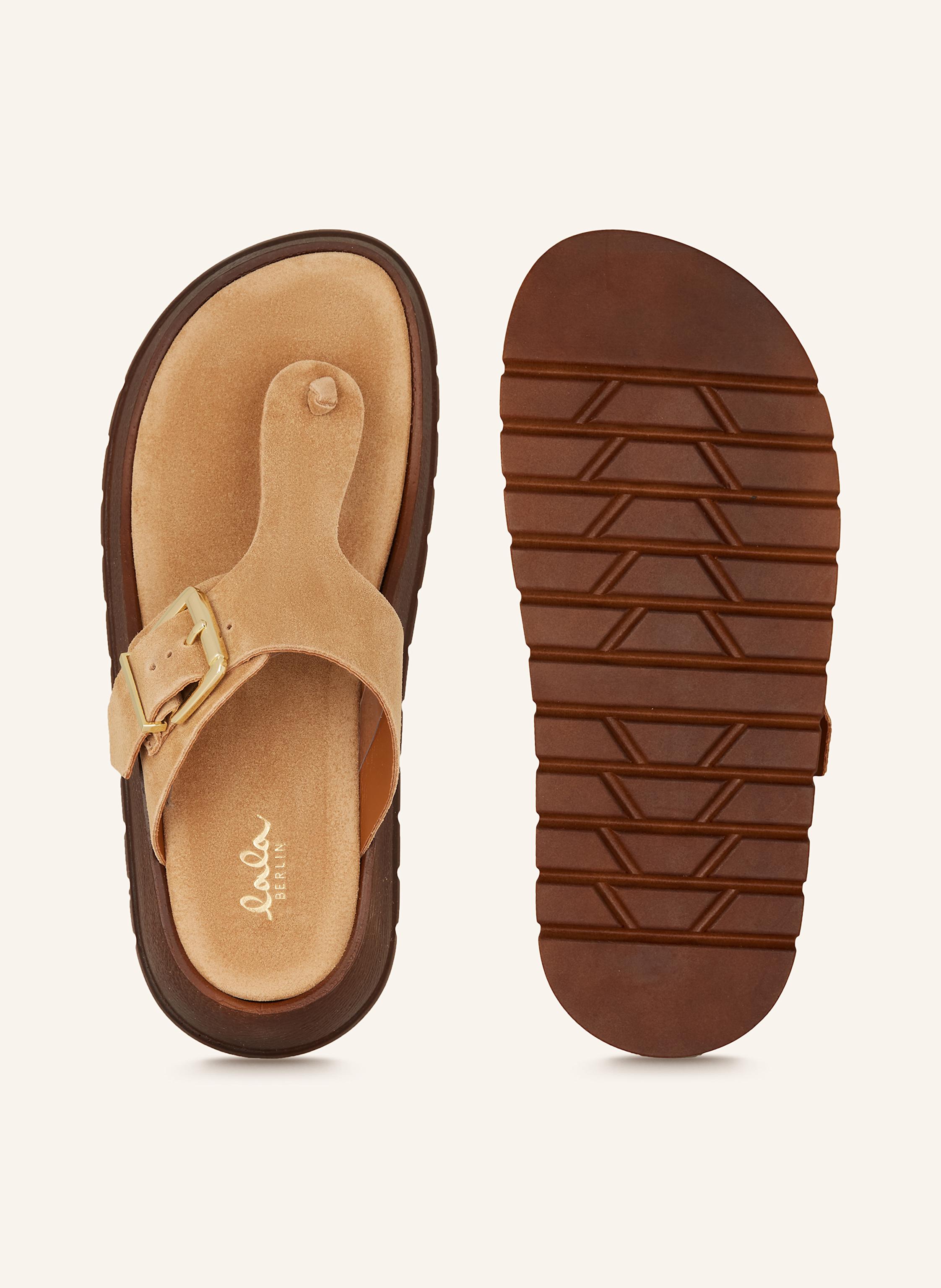 Thumbnail - Lala Berlin Plateau-Zehentrenner Paige beige