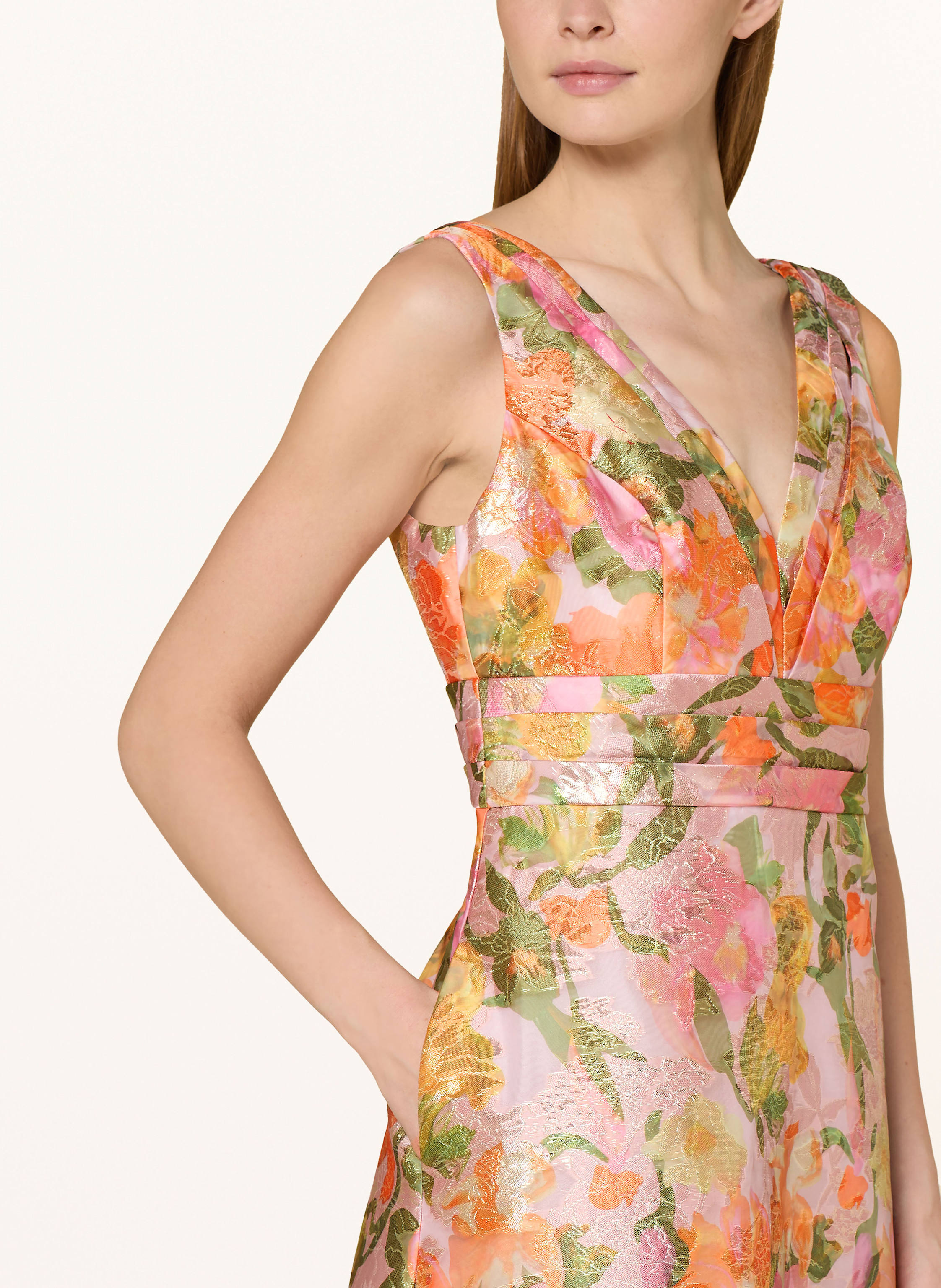 Thumbnail - Adrianna Papell Kleid Mit Glitzergarn orange