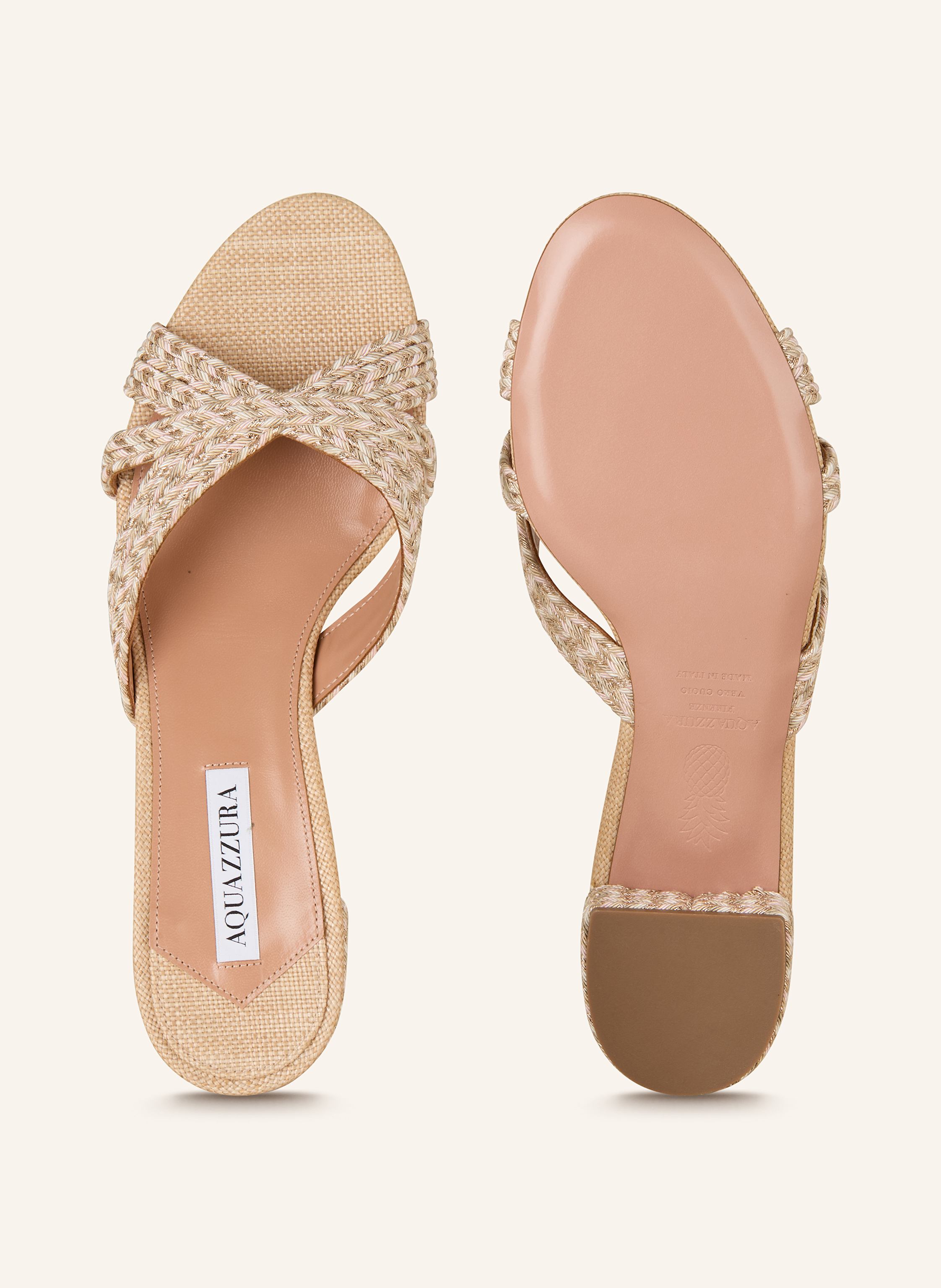 Thumbnail - Aquazzura Pantoletten Sundance beige