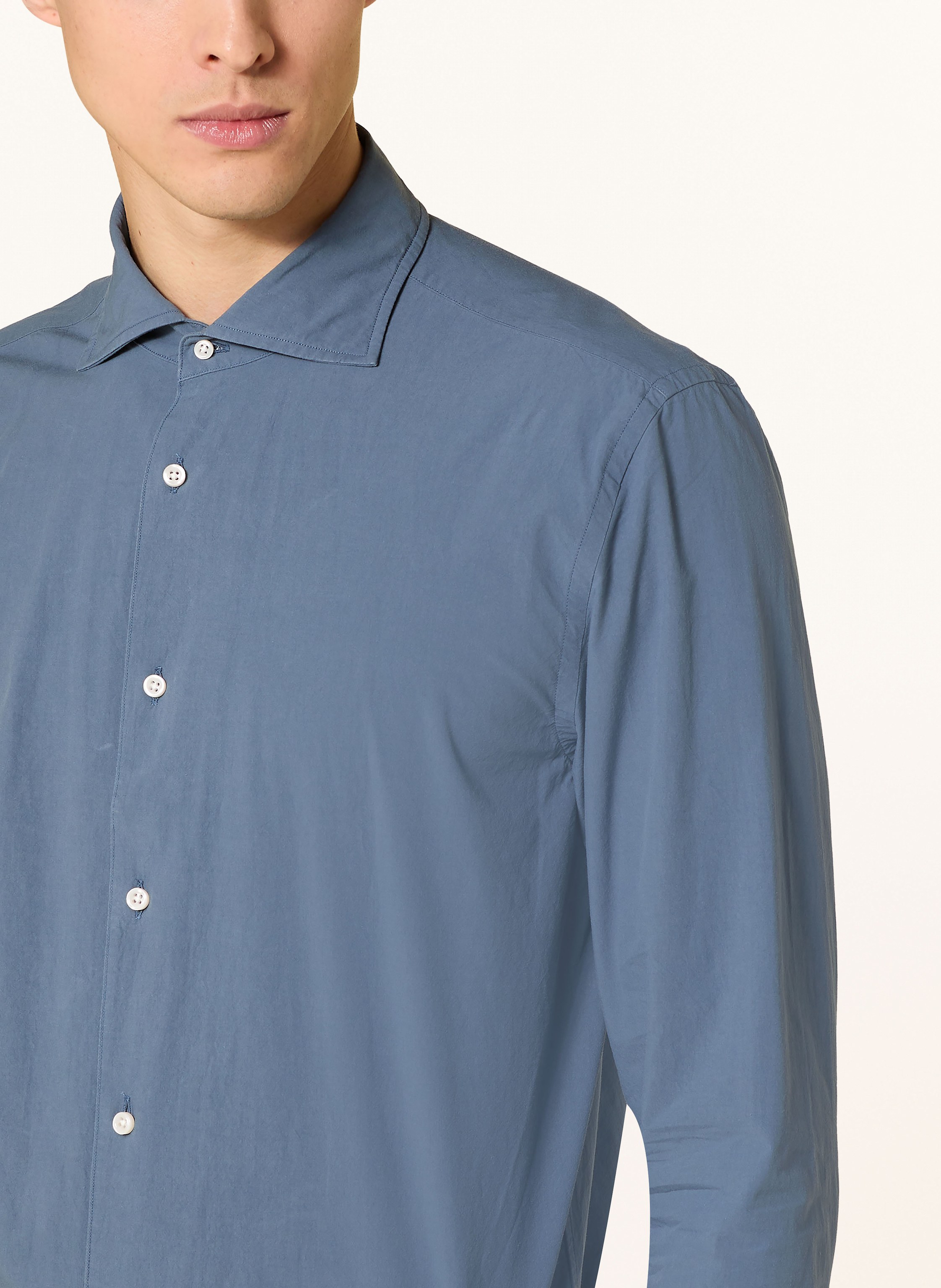 Thumbnail - Profuomo Hemd Relaxed Fit blau