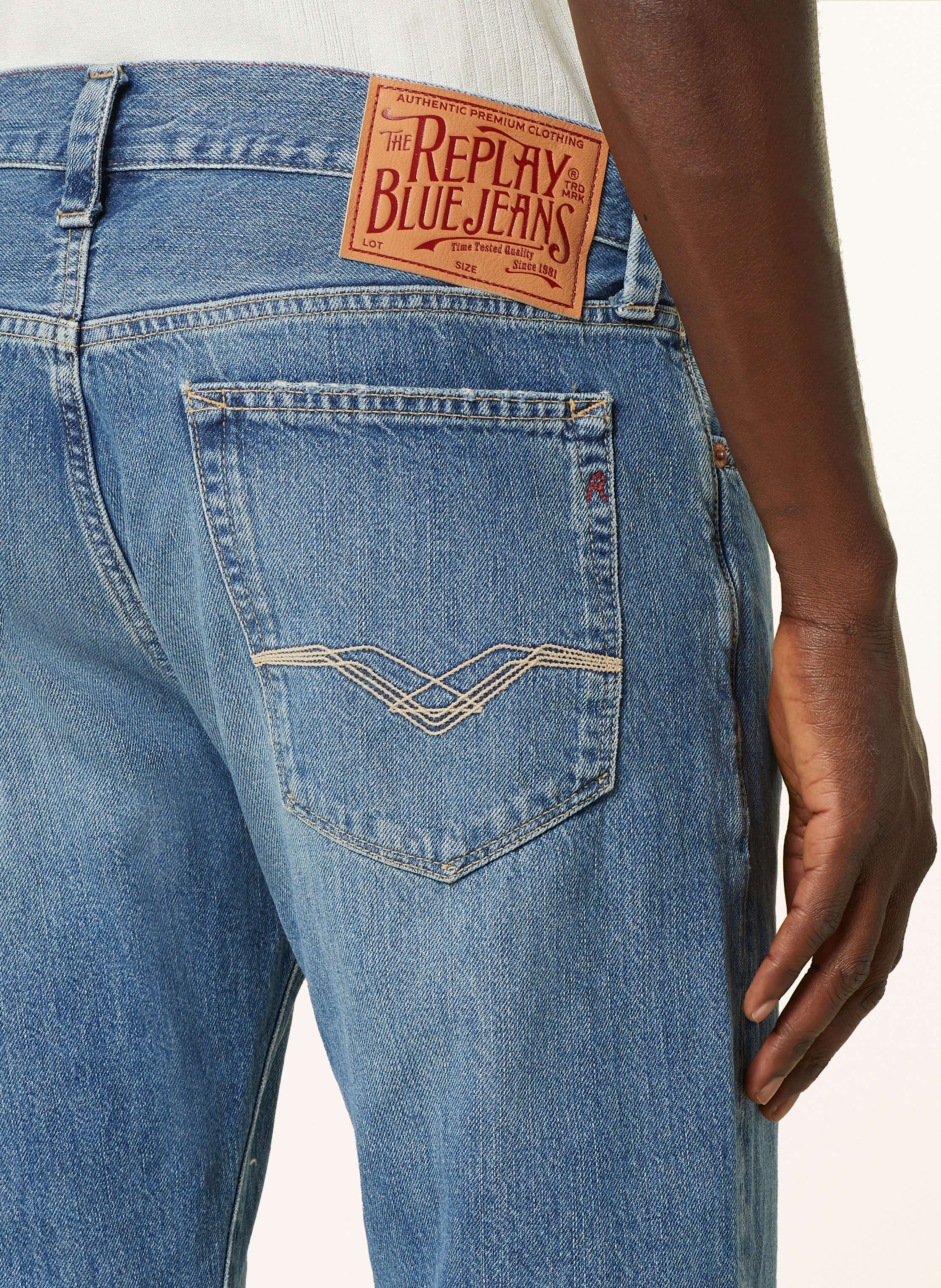 Thumbnail - Replay Jeans Deryck Regular Fit blau