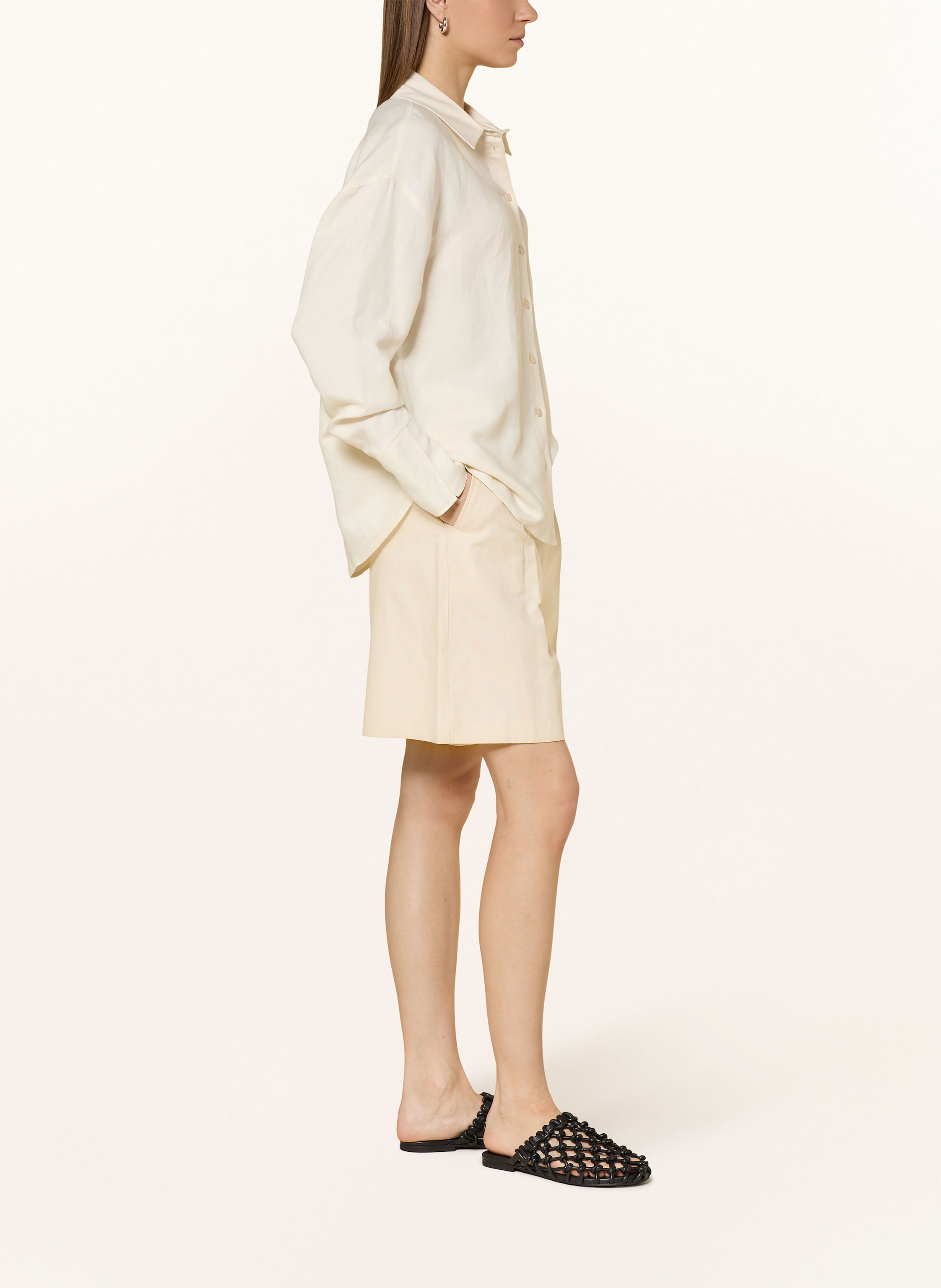 Thumbnail - Weekend Max Mara Shorts Ecuba Mit Leinen weiss