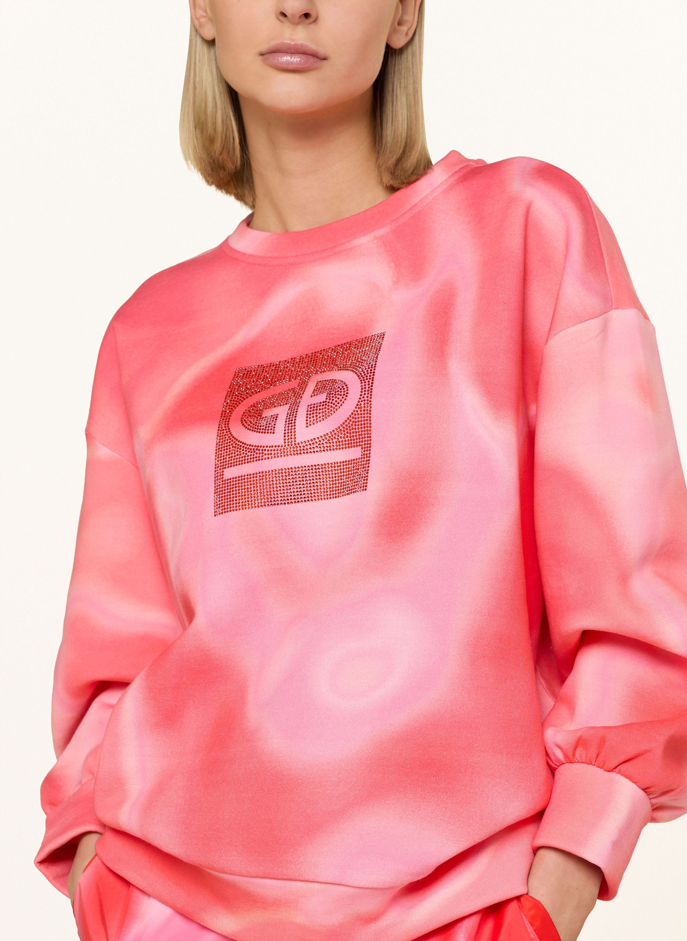 Thumbnail - Goldbergh Sweatshirt Cerise Mit Schmucksteinen orange
