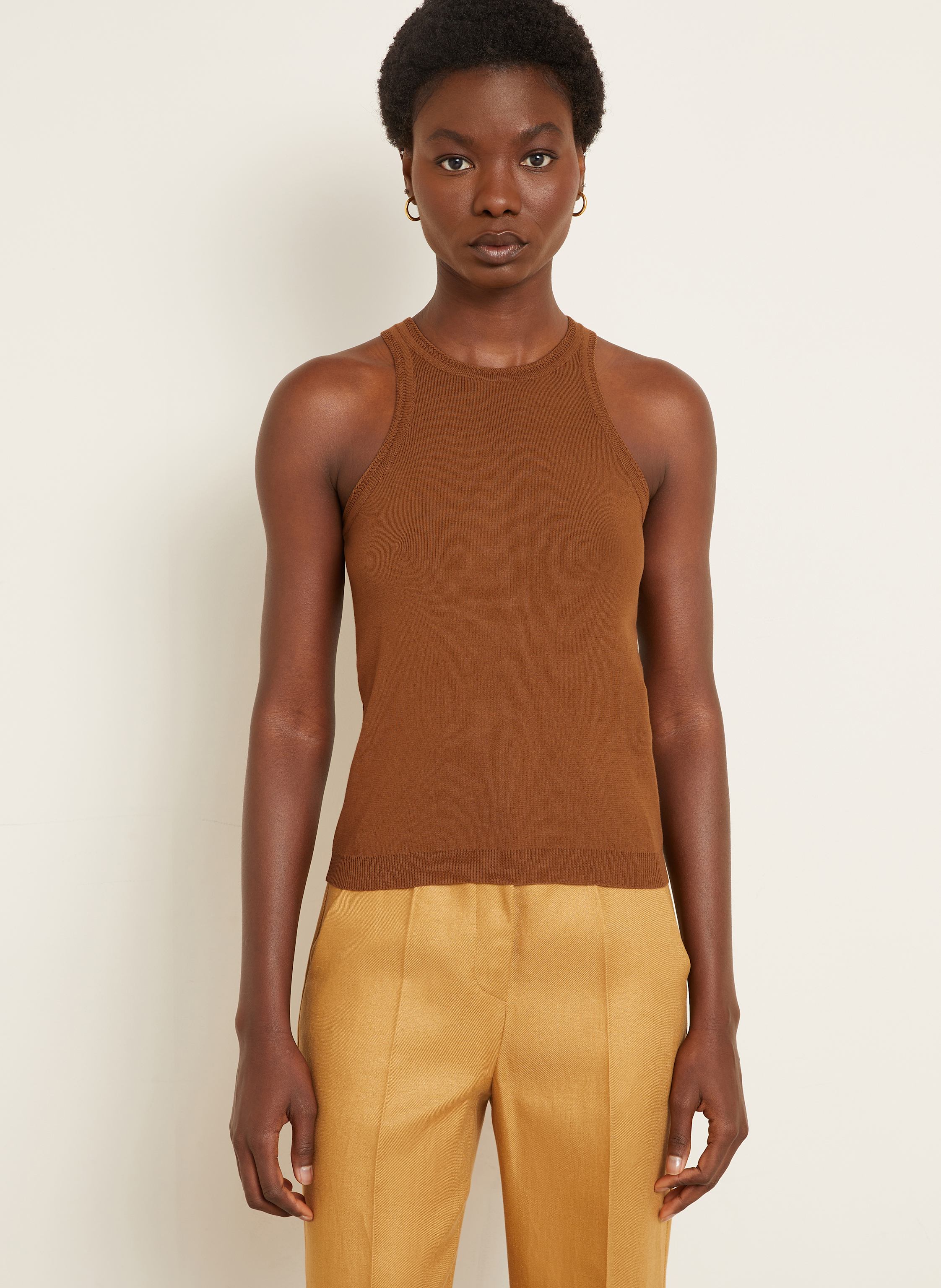 Thumbnail - Max Mara Stricktop Arnes braun