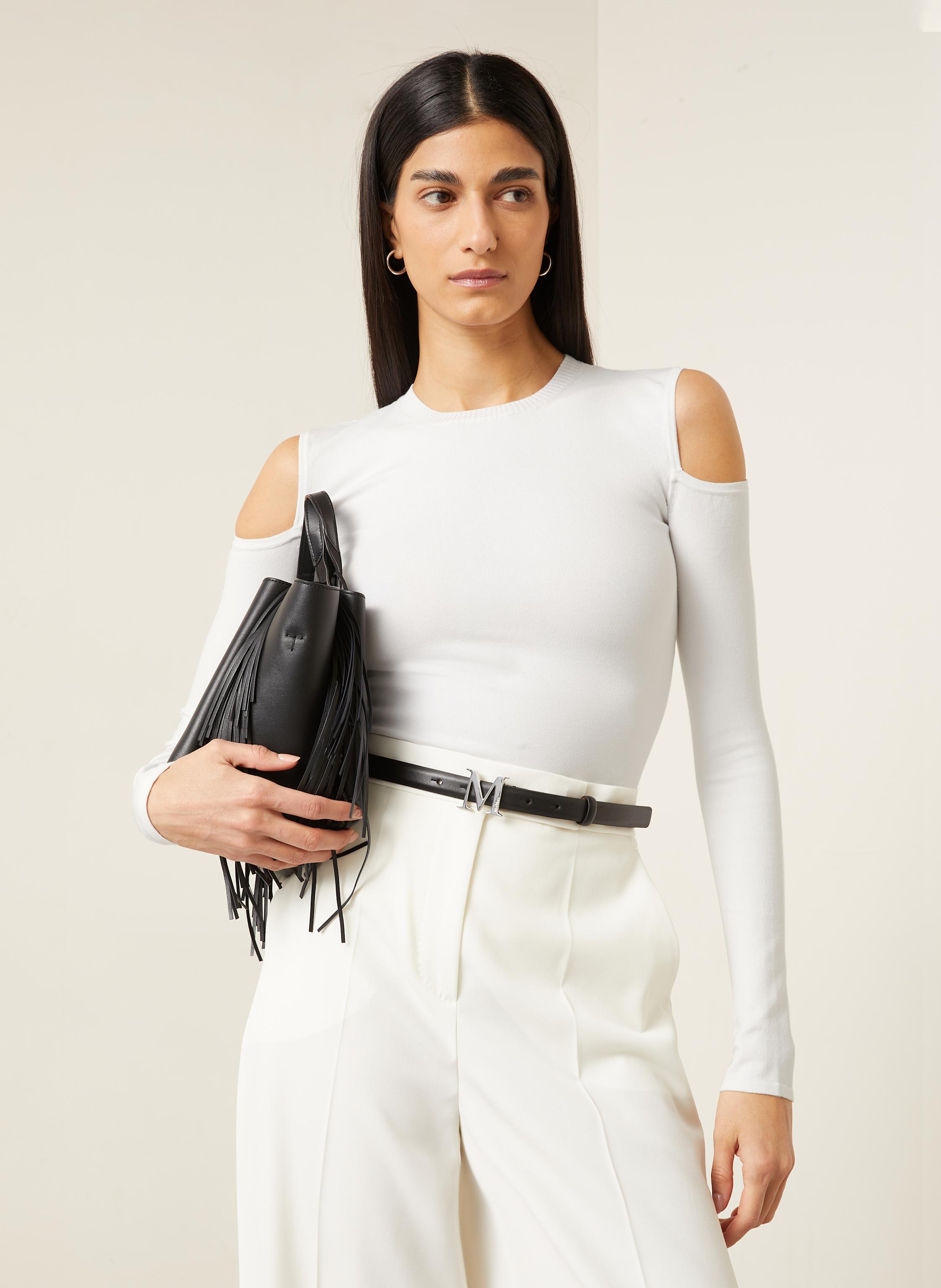 Thumbnail - Max Mara Cold-Shoulder-Pullover Vik weiss
