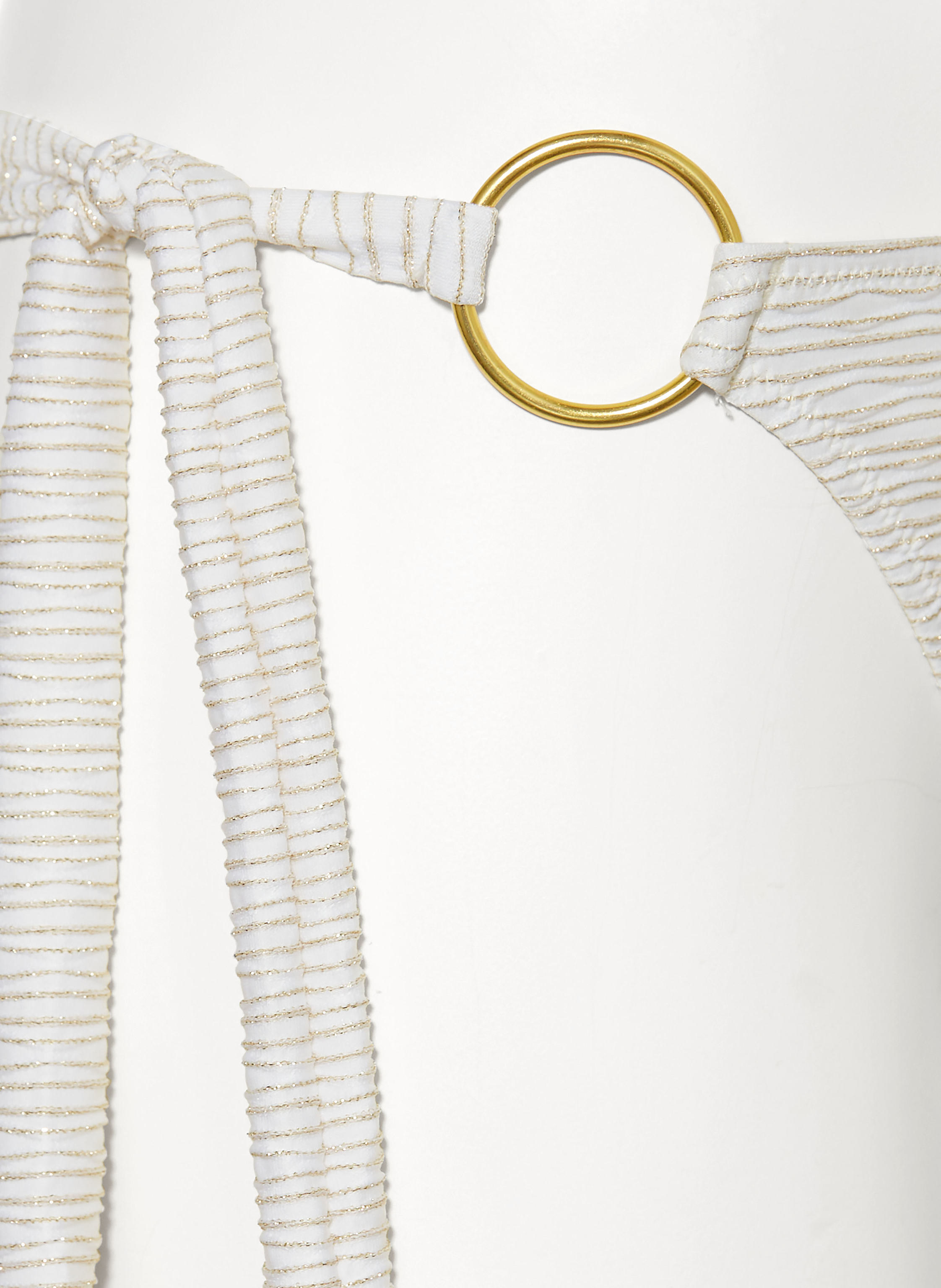 Thumbnail - Banana Moon Couture Triangel-Bikini-Hose Takia Calicari Mit Glitzergarn weiss