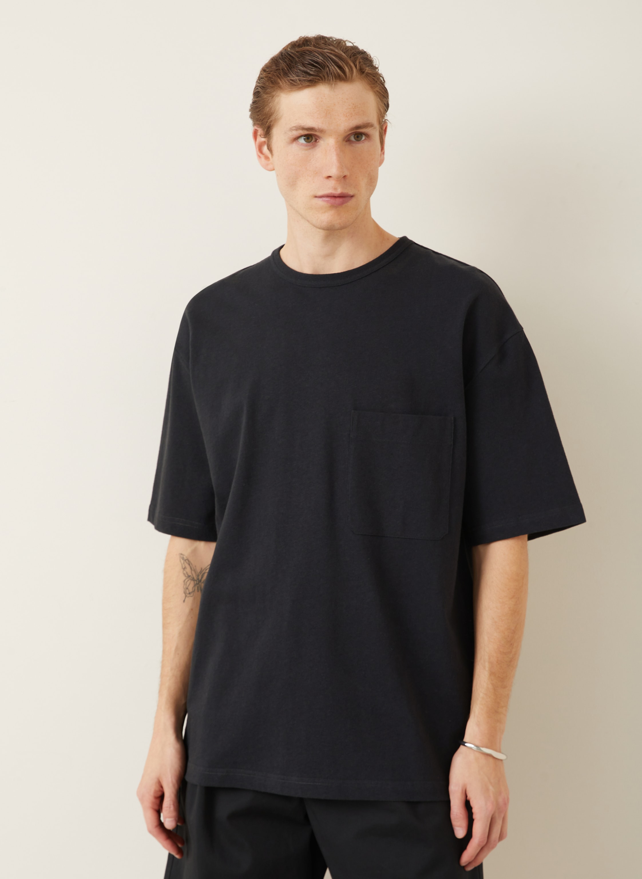Thumbnail - Lemaire T-Shirt Mit Leinen schwarz