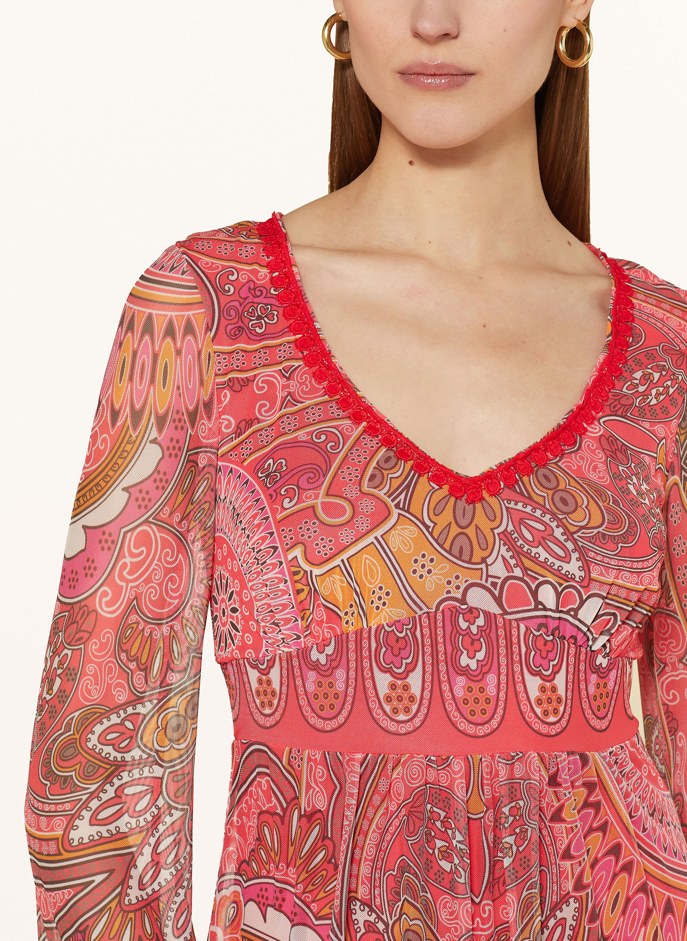 Thumbnail - Ana Alcazar Mesh-Kleid rot