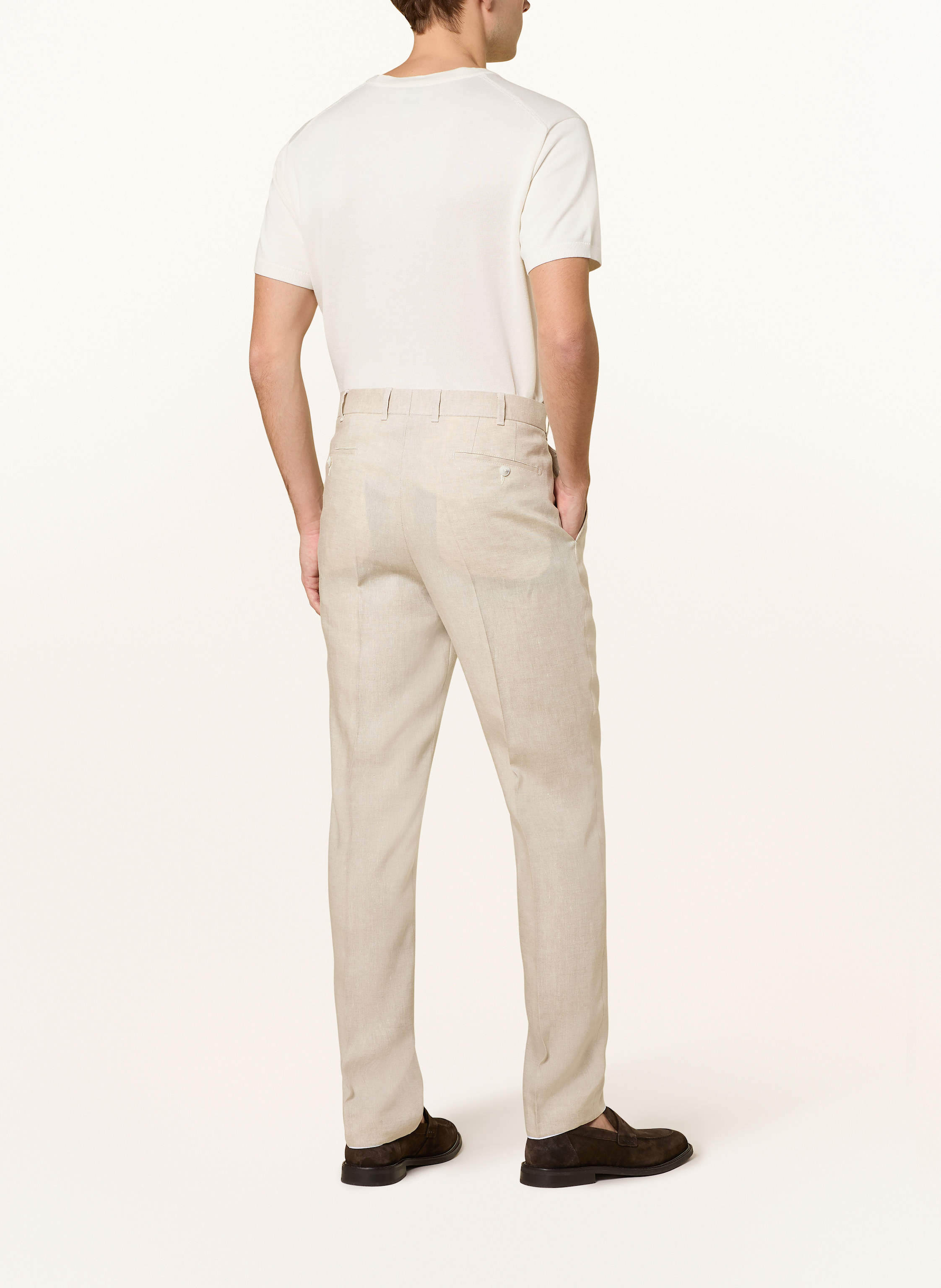 Thumbnail - Dressler Anzughose Regular Fit Aus Leinen beige