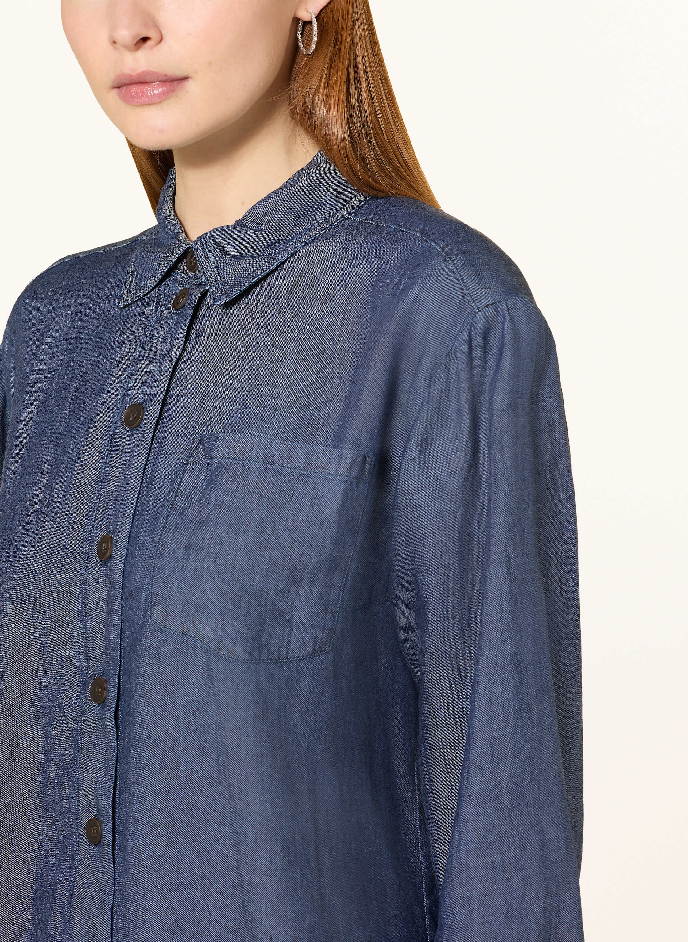 Thumbnail - Rosemunde Blusenshirt Leyla Mit Leinen blau