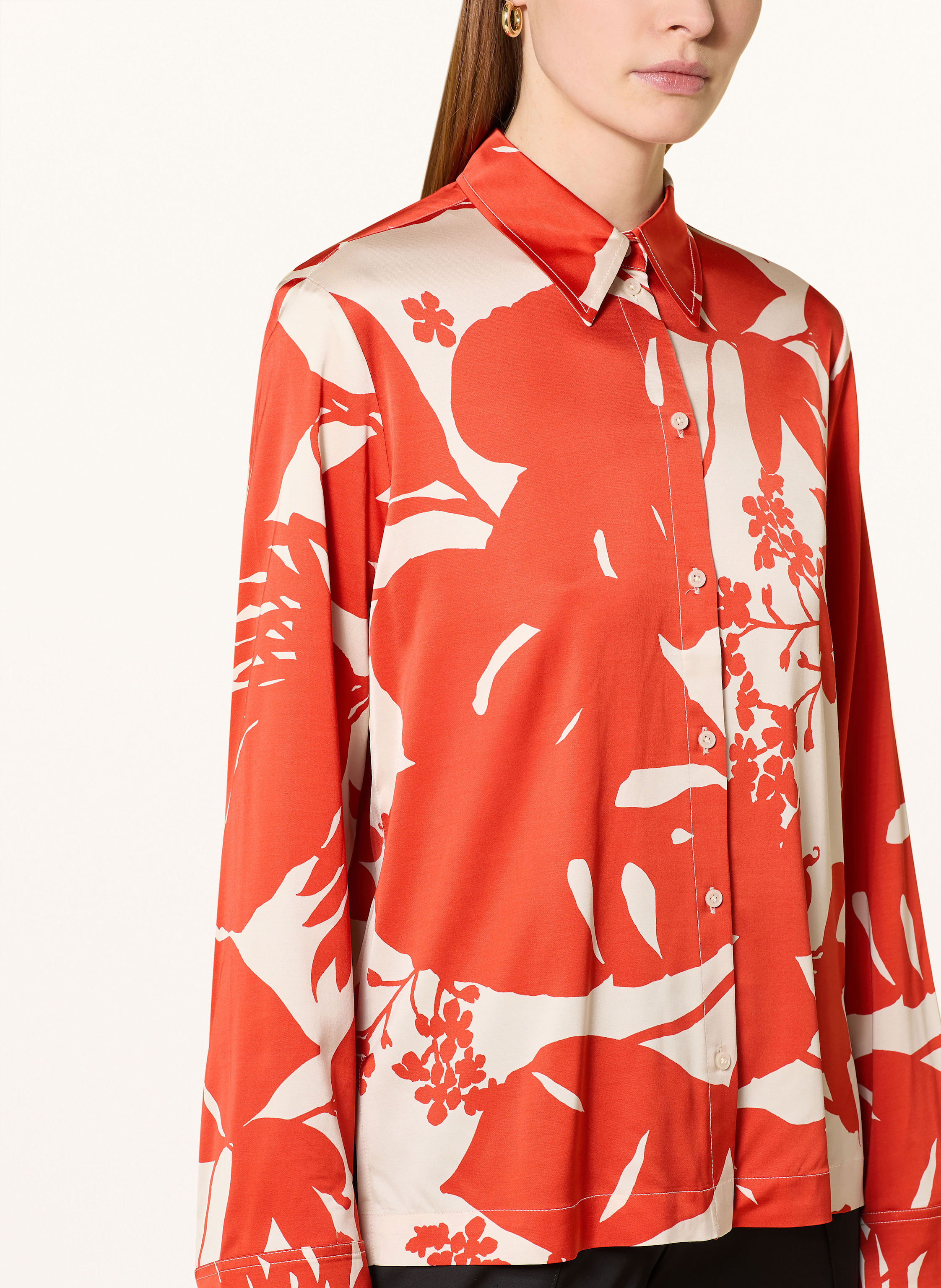 Thumbnail - Marc O'polo Hemdbluse Aus Satin orange
