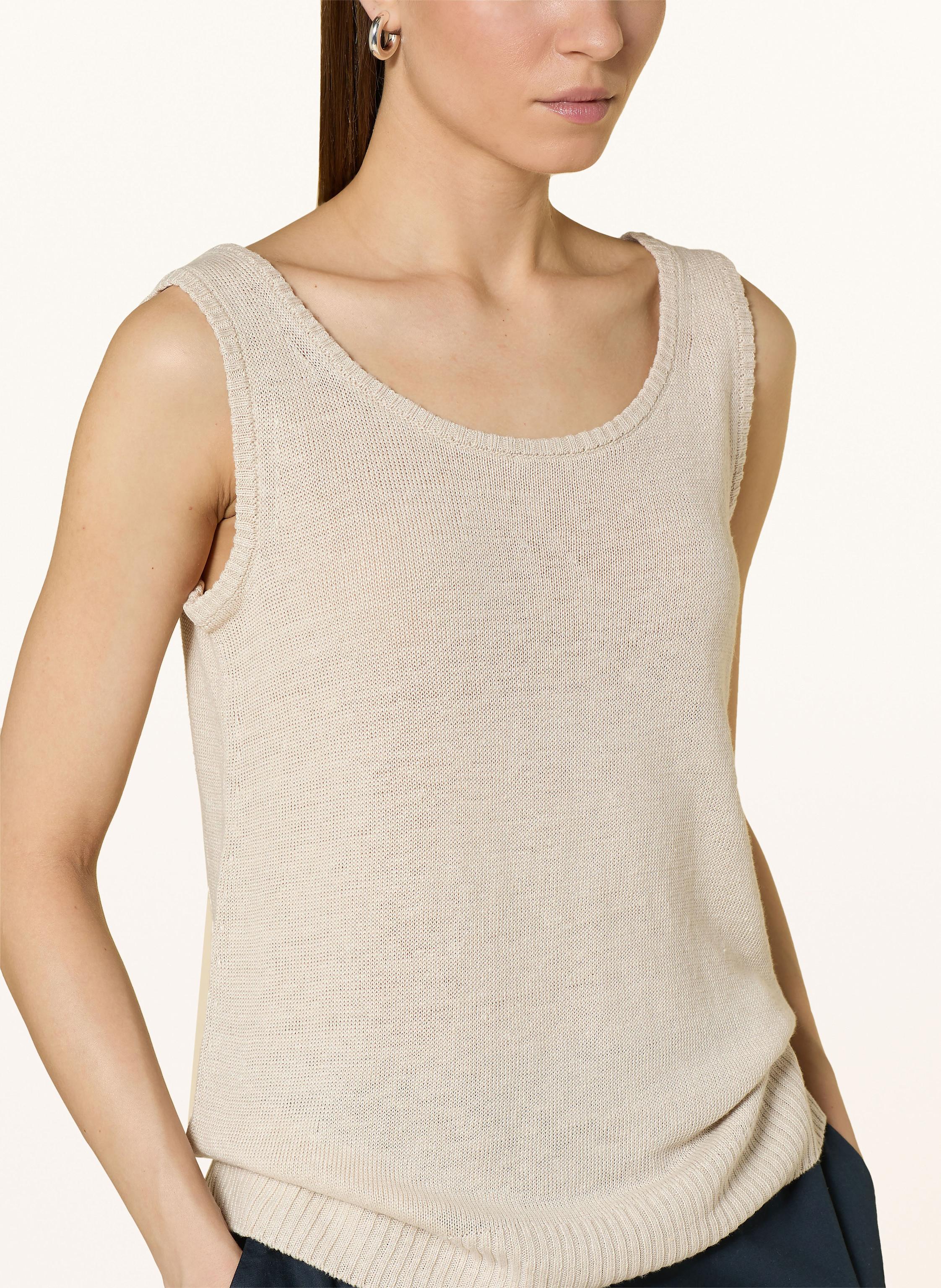 Thumbnail - Mm Stricktop Baccano Aus Leinen beige