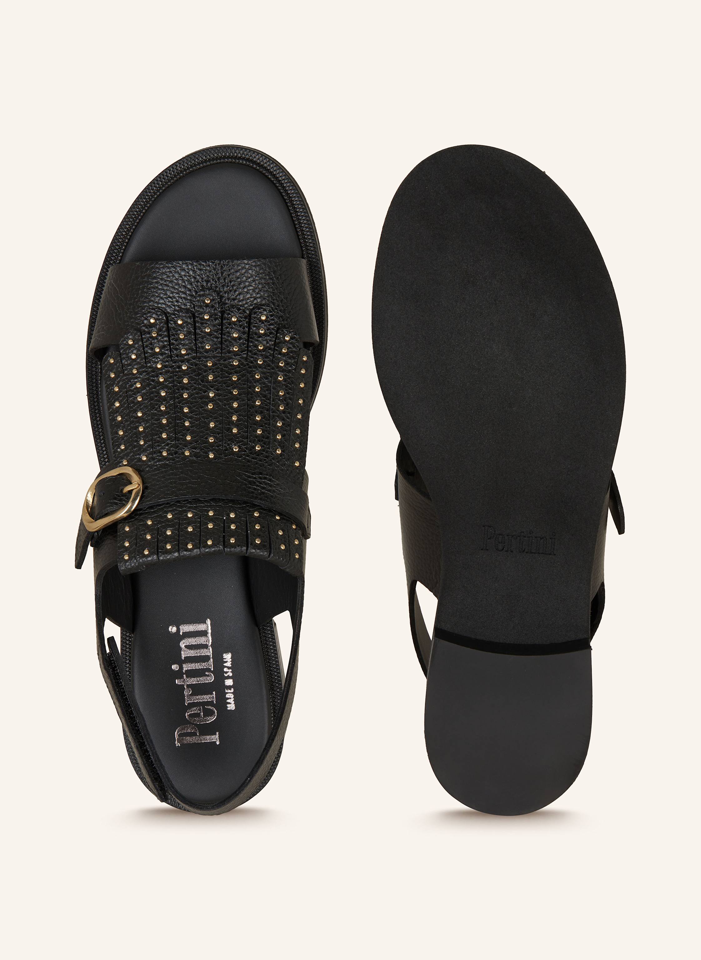 Thumbnail - Pertini Sandalen Mit Nieten schwarz