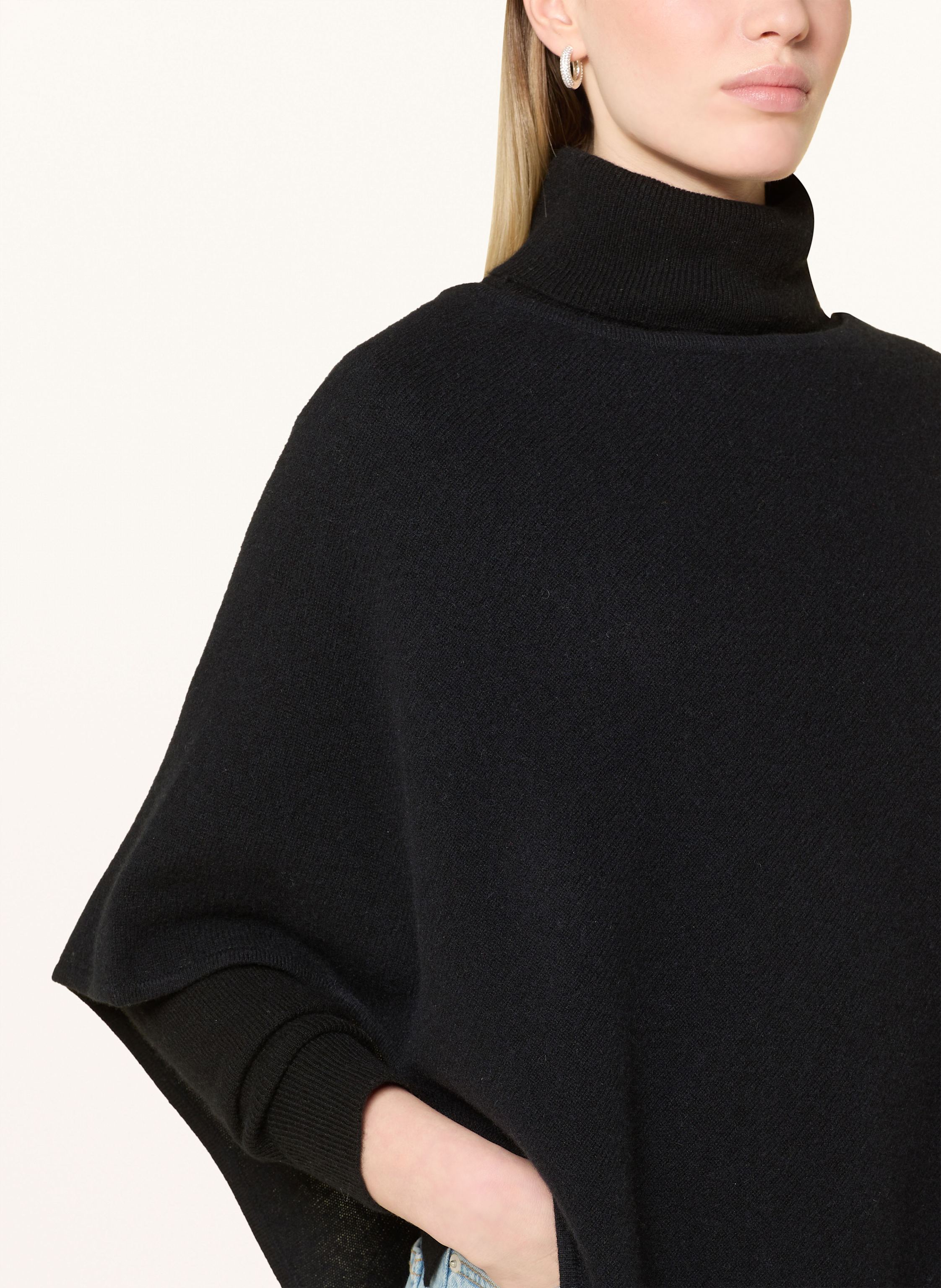 Thumbnail - Darling Harbour Poncho Aus Cashmere schwarz