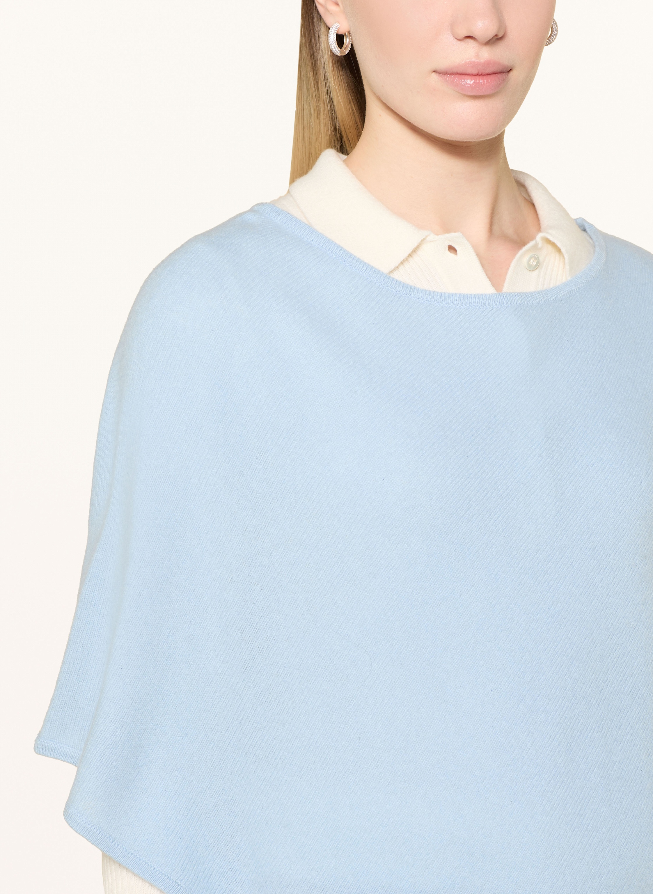 Thumbnail - Darling Harbour Poncho Aus Cashmere blau