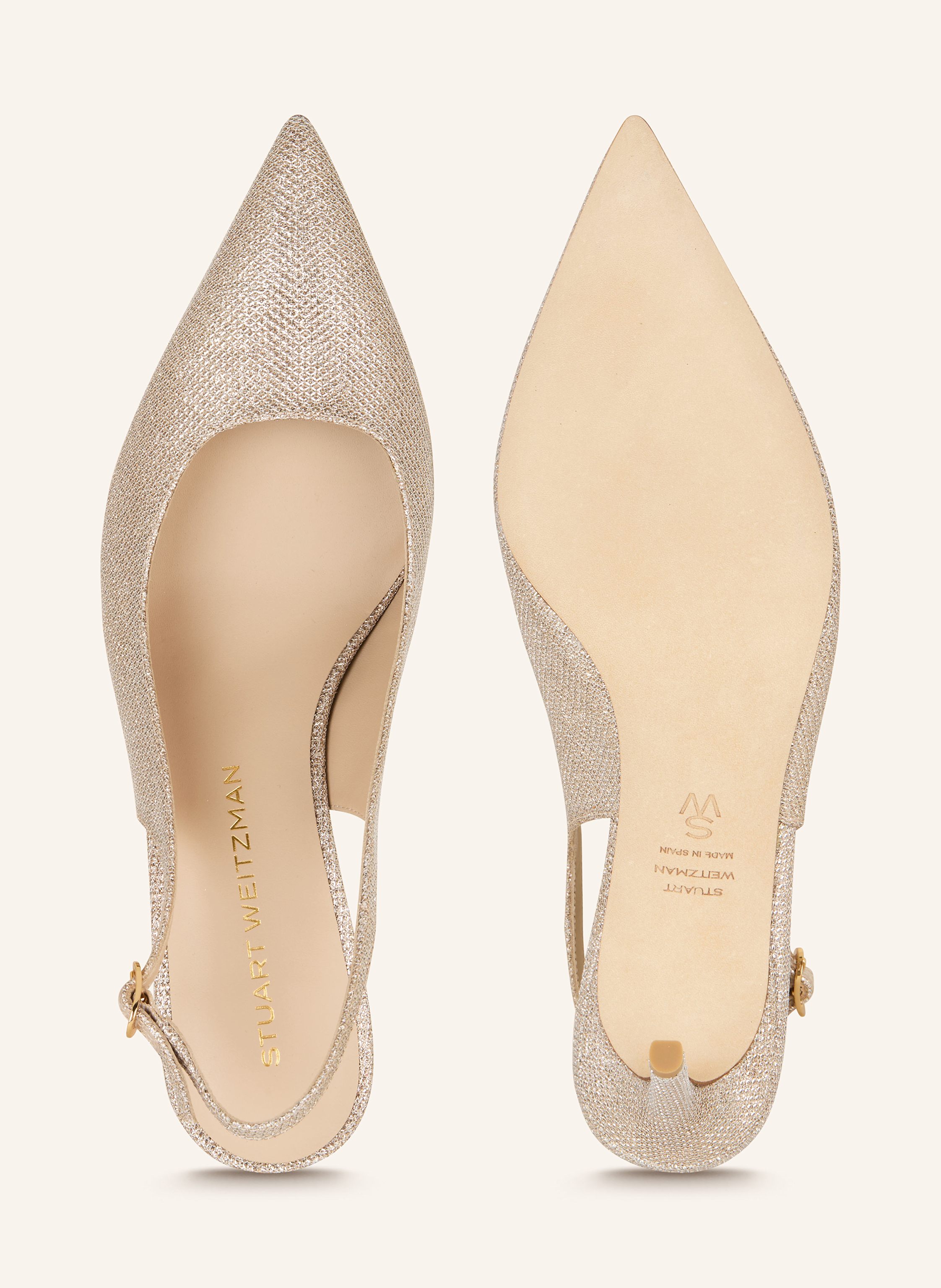 Thumbnail - Stuart Weitzman Slingpumps Stuart Power Mit Schmucksteinbesatz silber