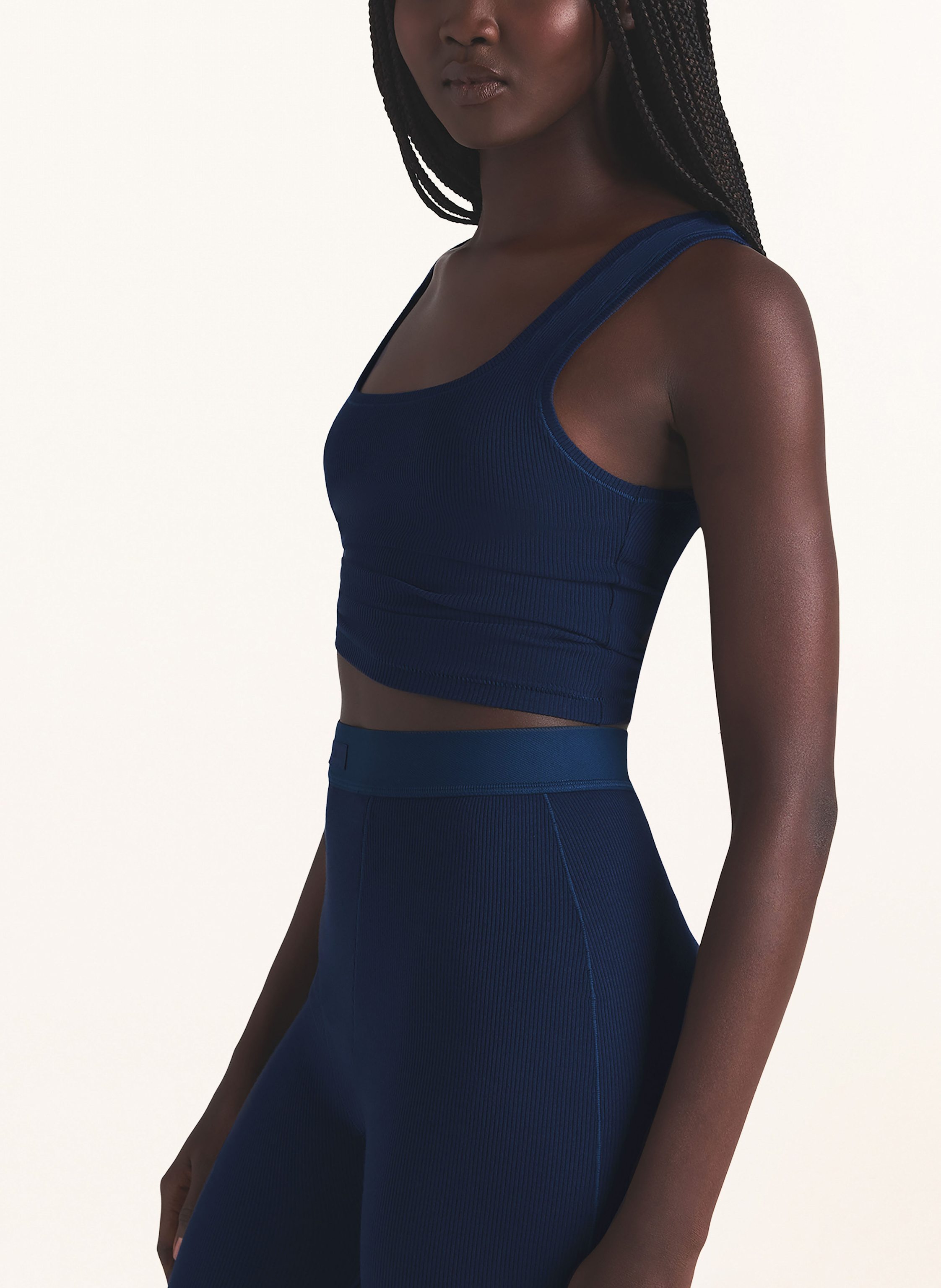 Thumbnail - Skims Top Cotton Rib blau