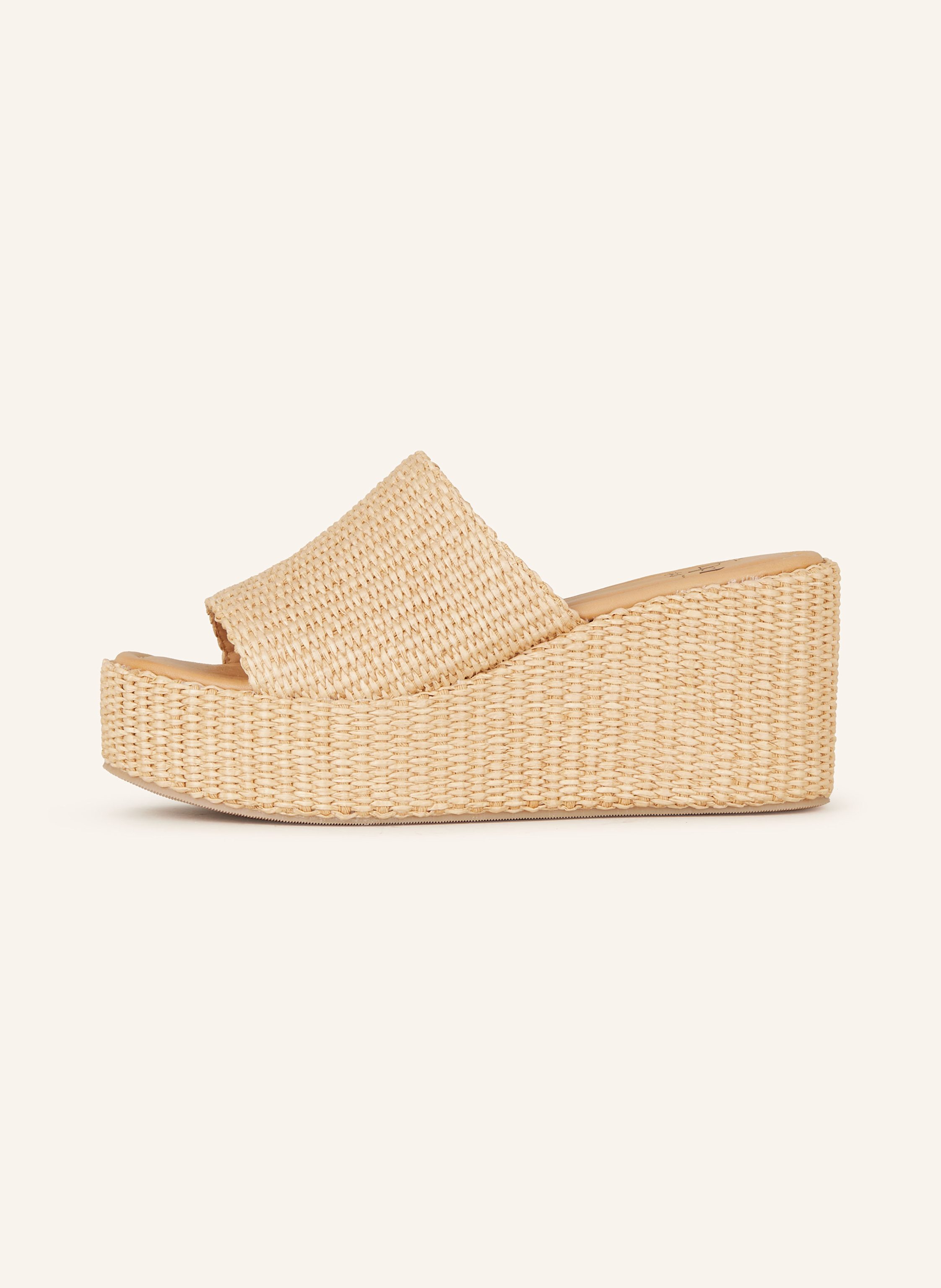 Thumbnail - È Mia Plateau-Wedges beige