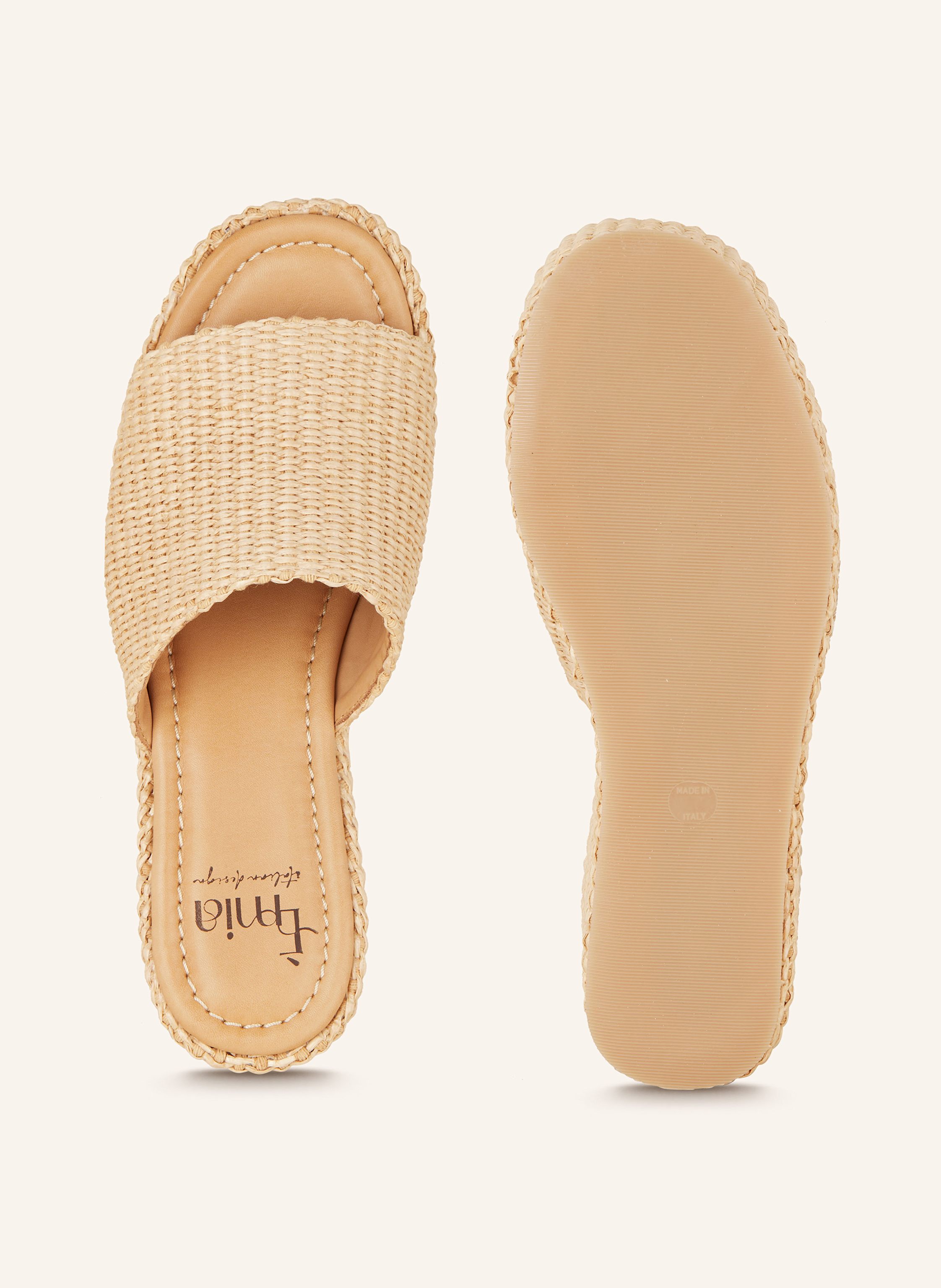 Thumbnail - È Mia Plateau-Wedges beige