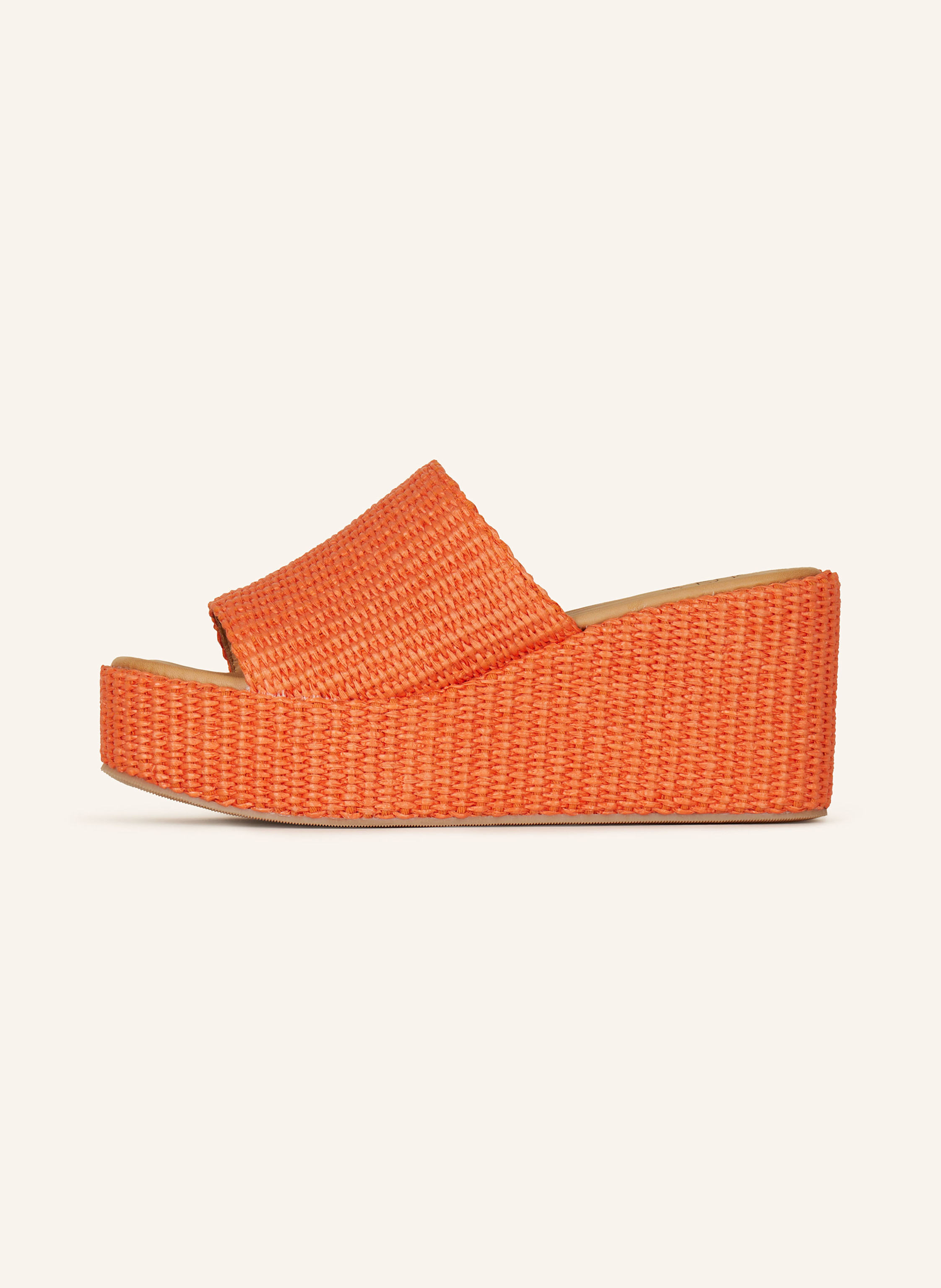 Thumbnail - È Mia Plateau-Wedges orange
