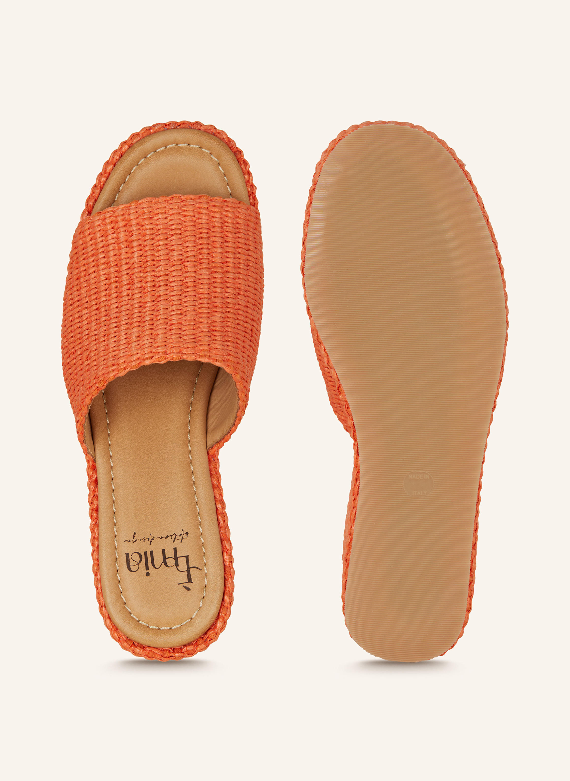 Thumbnail - È Mia Plateau-Wedges orange