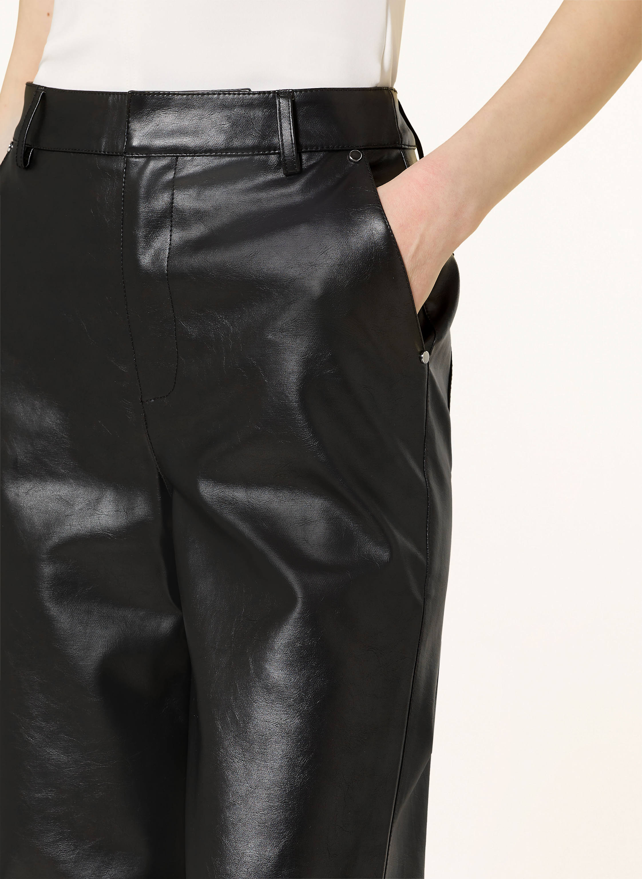 Thumbnail - Leger Studio Hose Insa In Lederoptik schwarz