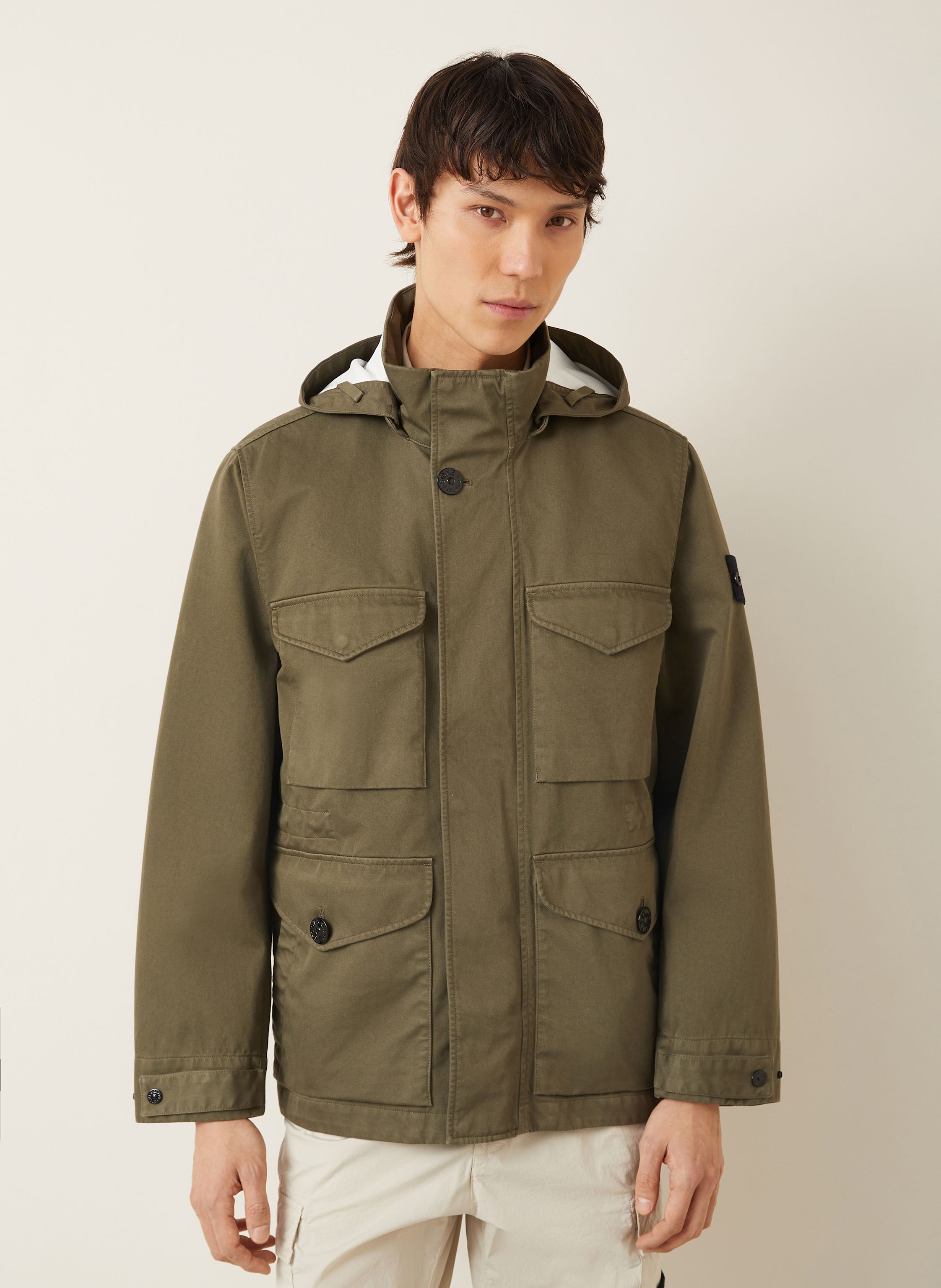 Thumbnail - Stone Island Parka Mit Abnehmbarer Kapuze gruen