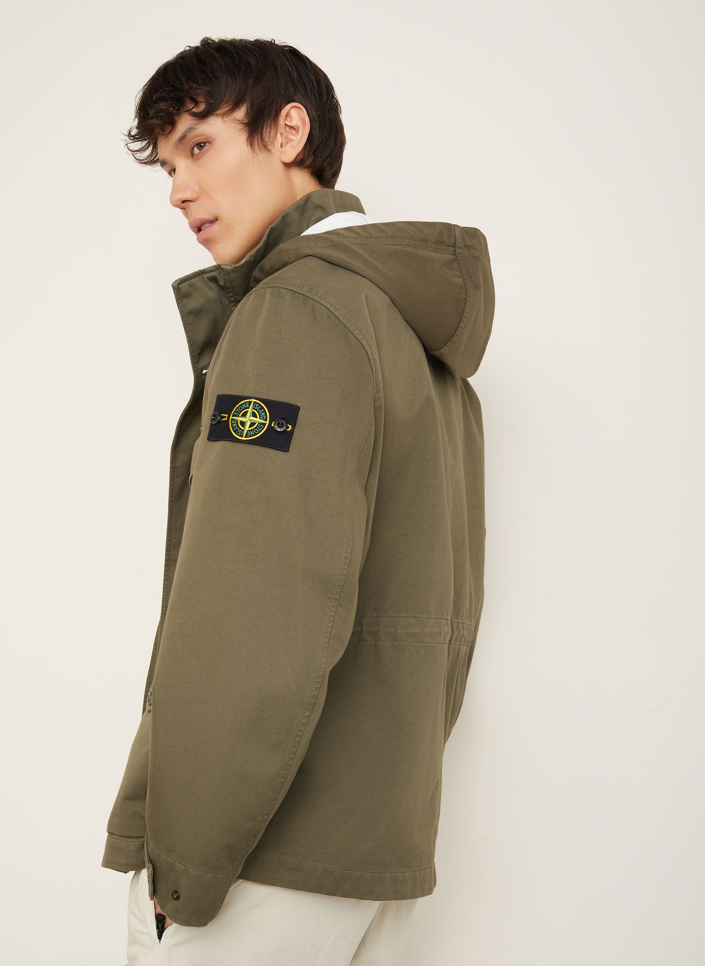 Thumbnail - Stone Island Parka Mit Abnehmbarer Kapuze gruen