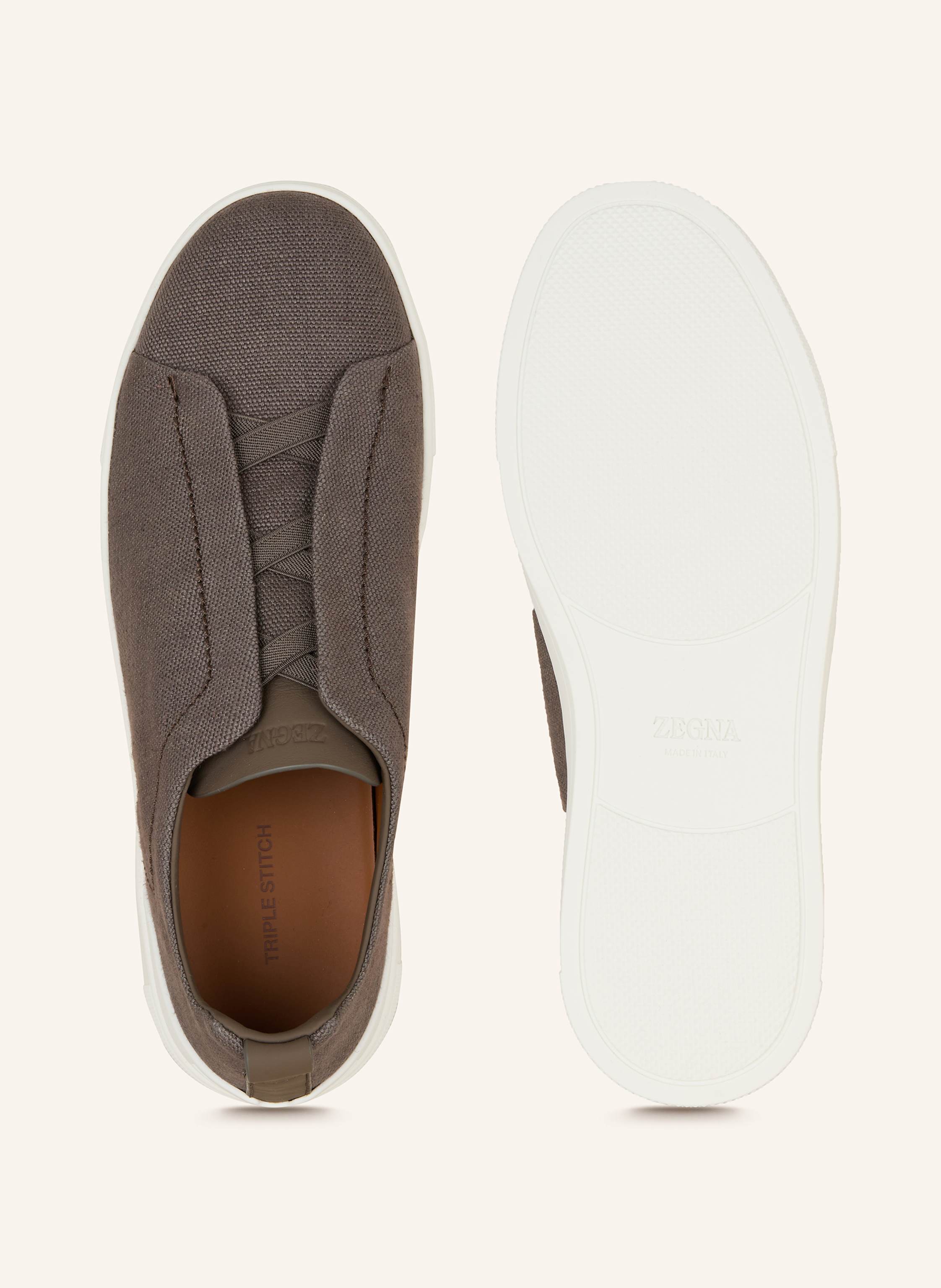 Thumbnail - Zegna Sneaker Triple Stitch grau