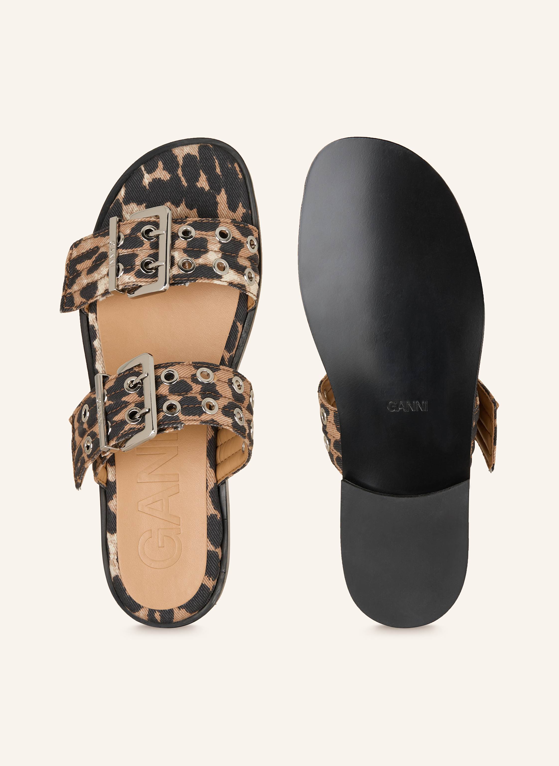 Thumbnail - Ganni Sandalen braun