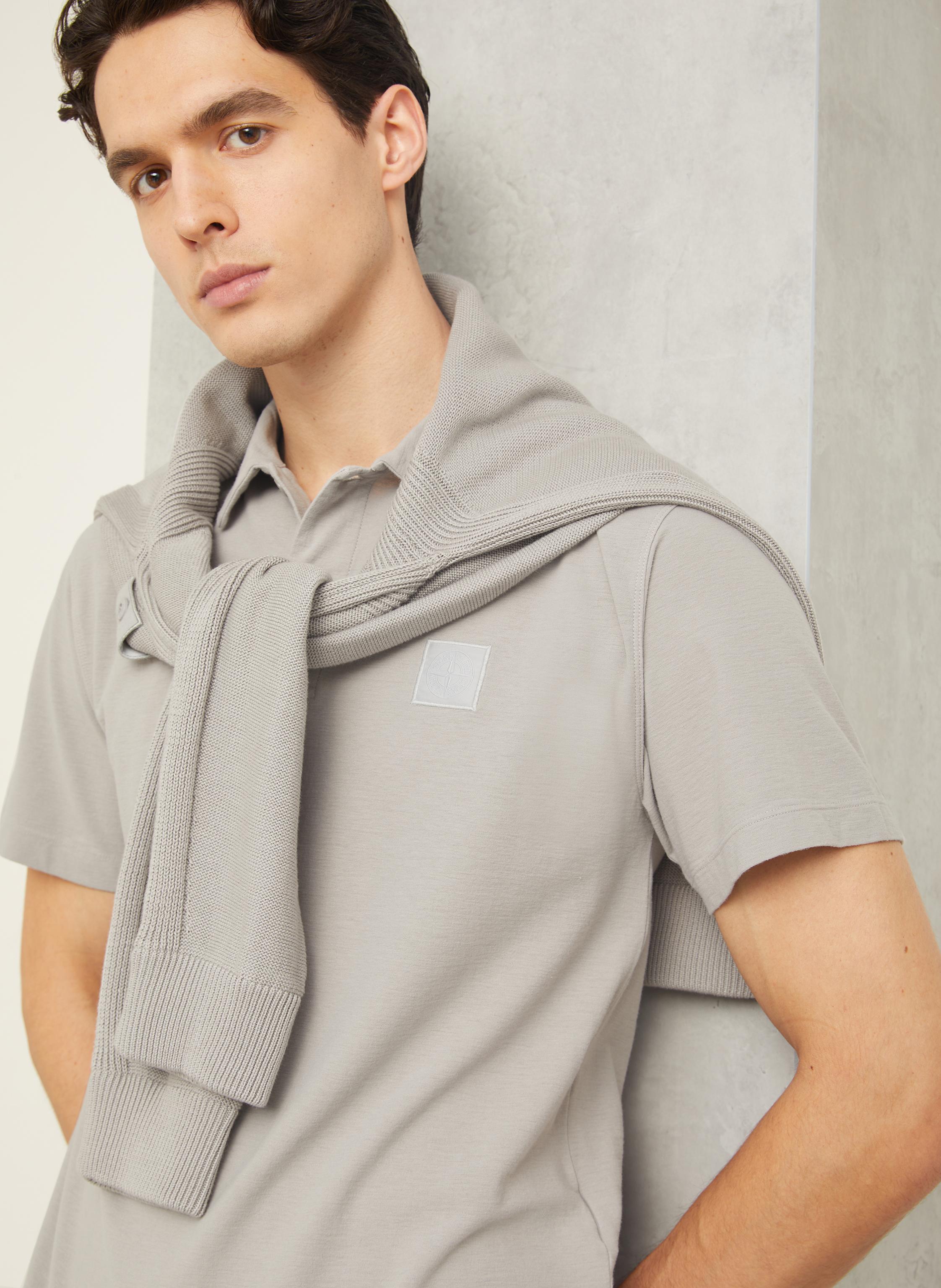 Thumbnail - Stone Island Jersey-Poloshirt Ghost grau