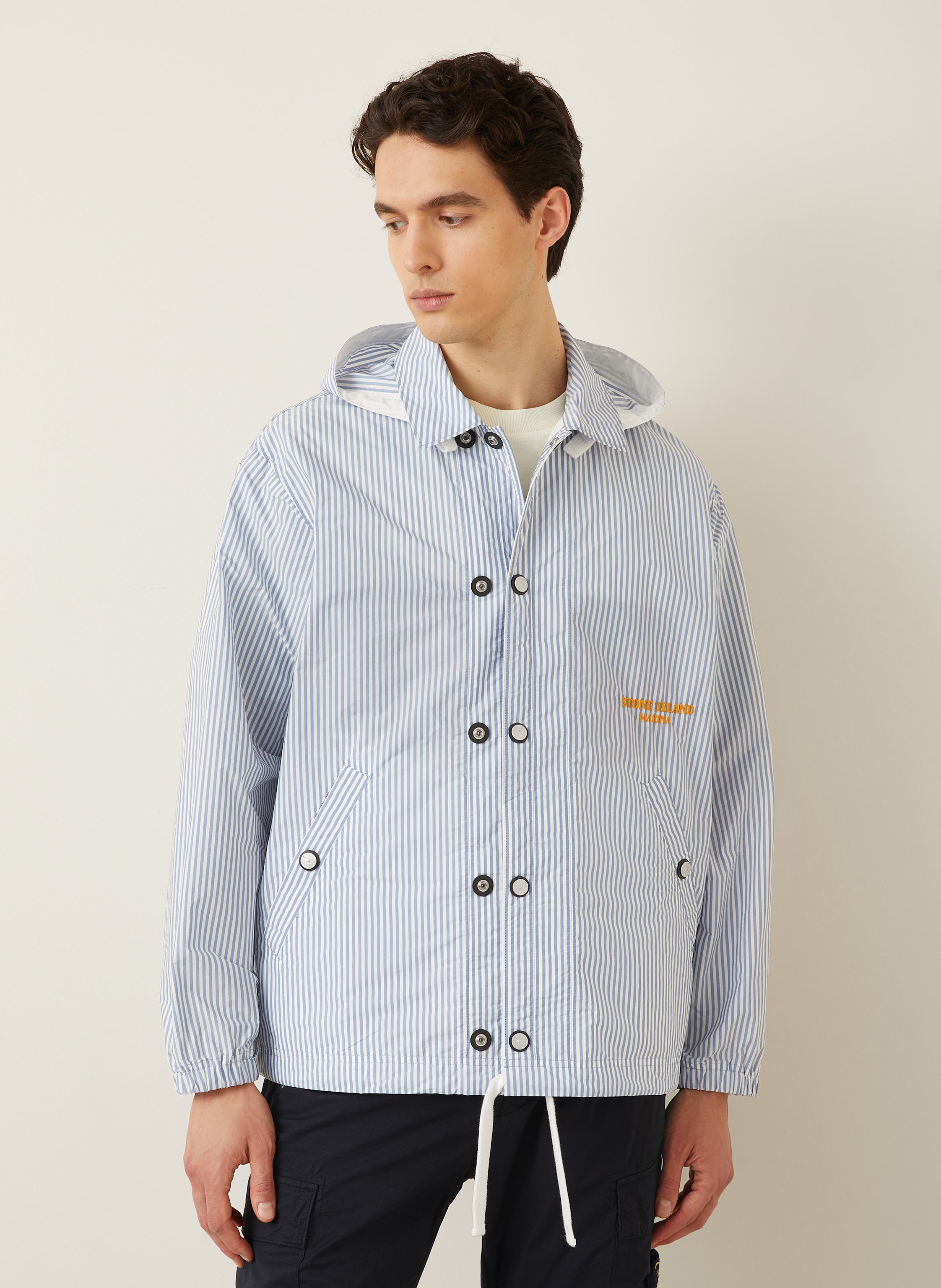 Thumbnail - Stone Island Jacke Marina Mit Abnehmbarer Kapuze blau