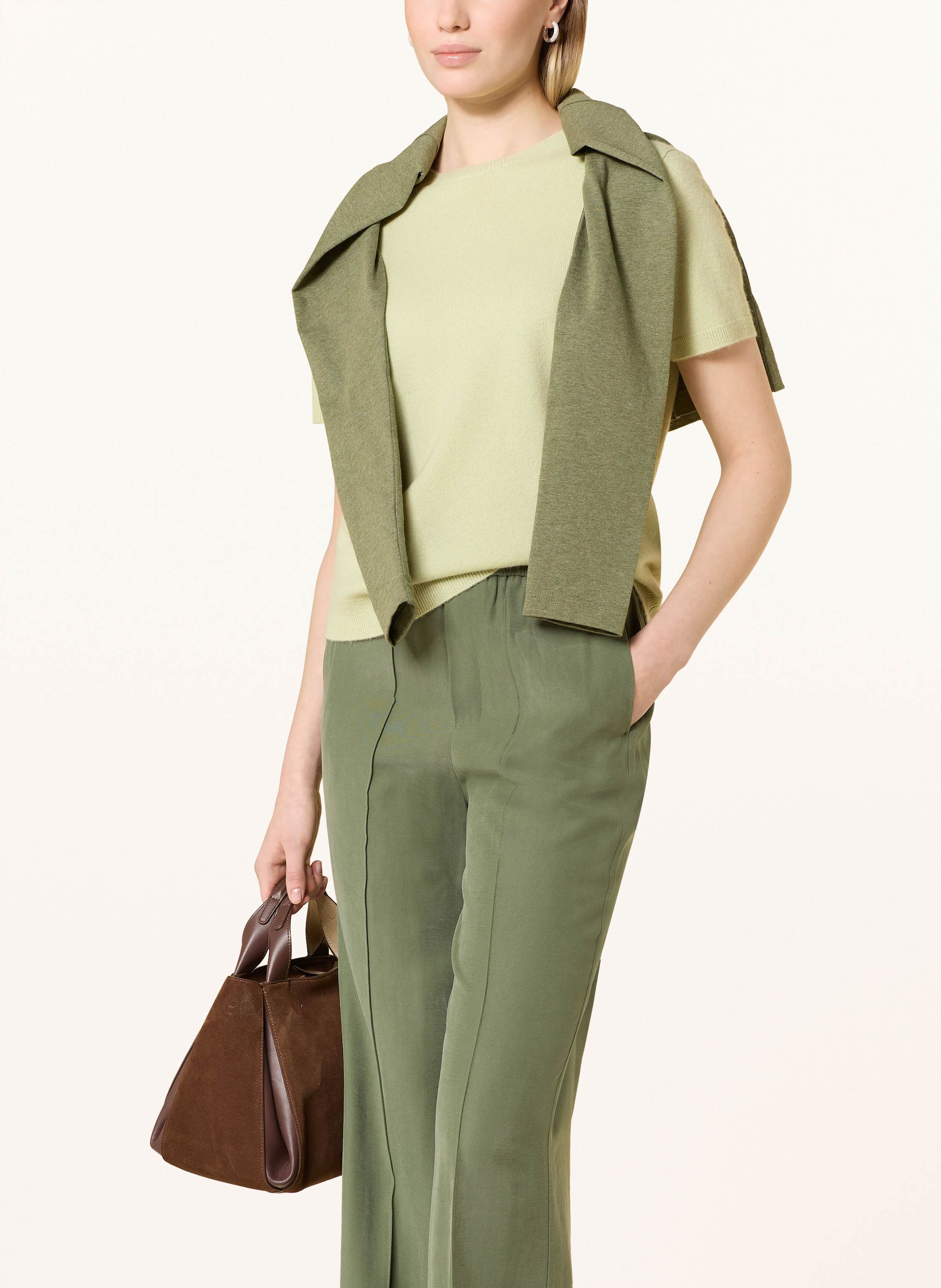 Thumbnail - Darling Harbour Strickshirt Aus Cashmere gruen