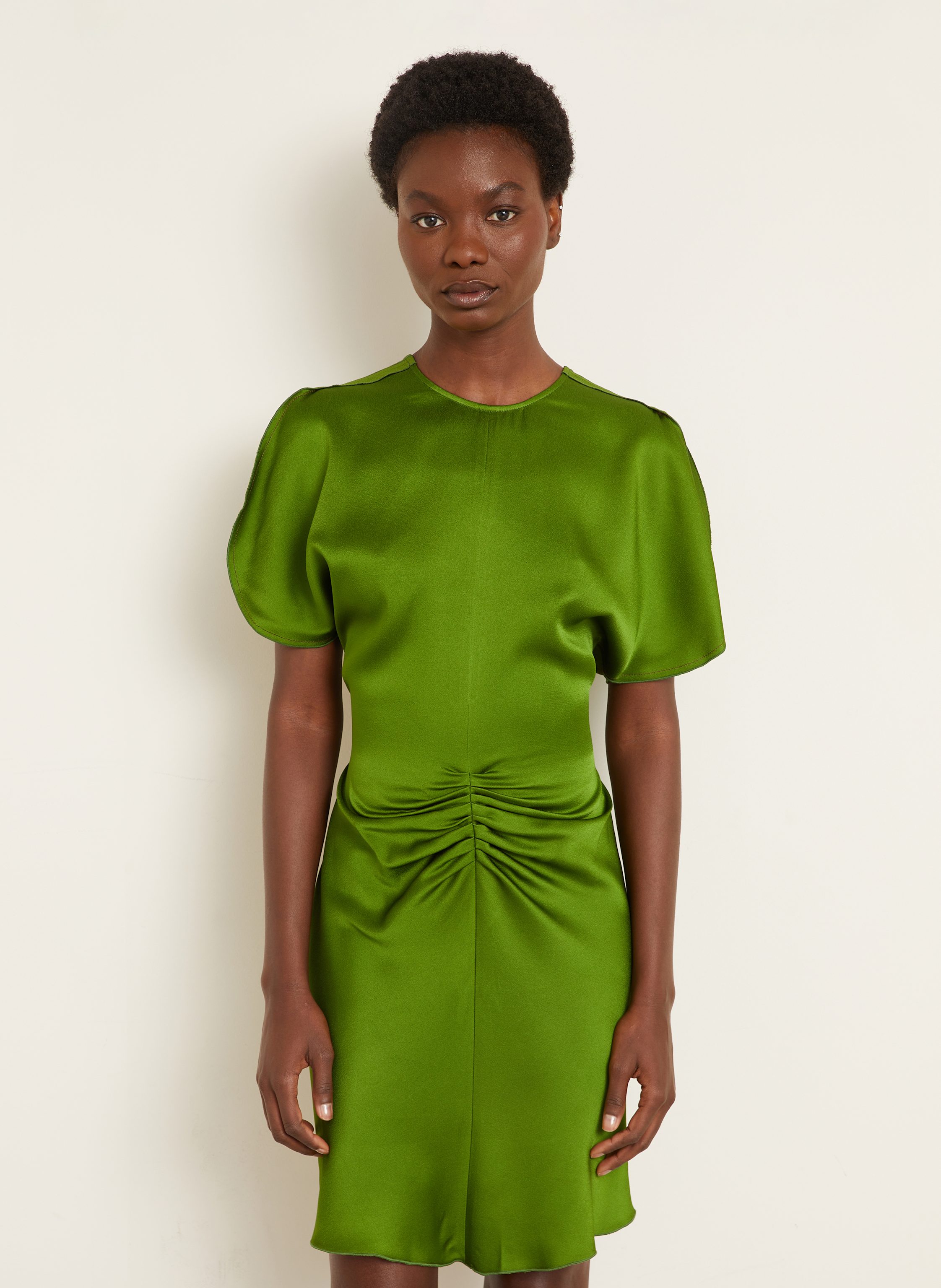 Thumbnail - Victoria Beckham Satinkleid gruen