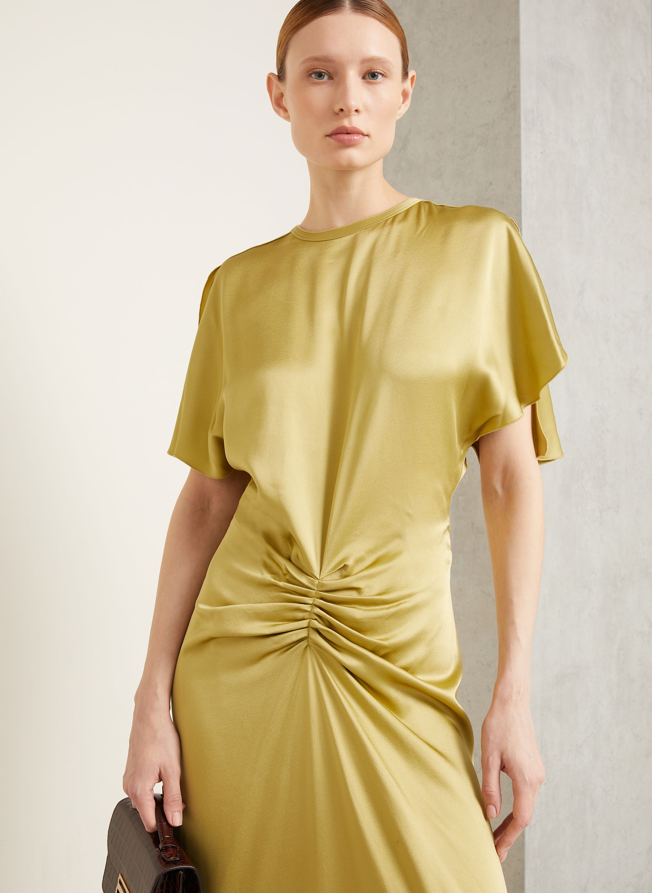 Thumbnail - Victoria Beckham Abendkleid Aus Satin gruen