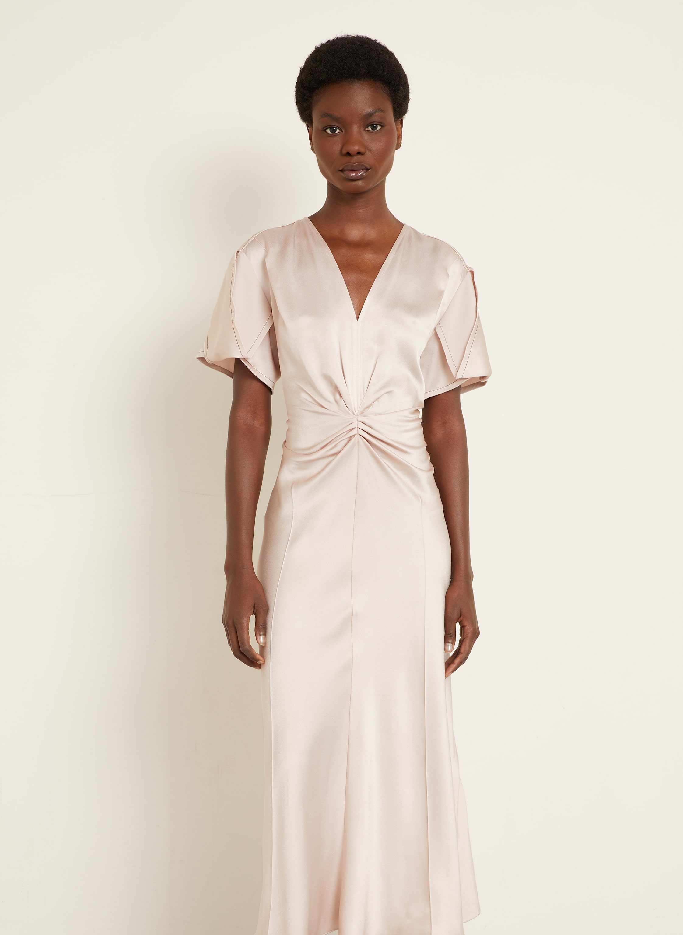 Thumbnail - Victoria Beckham Satinkleid pink