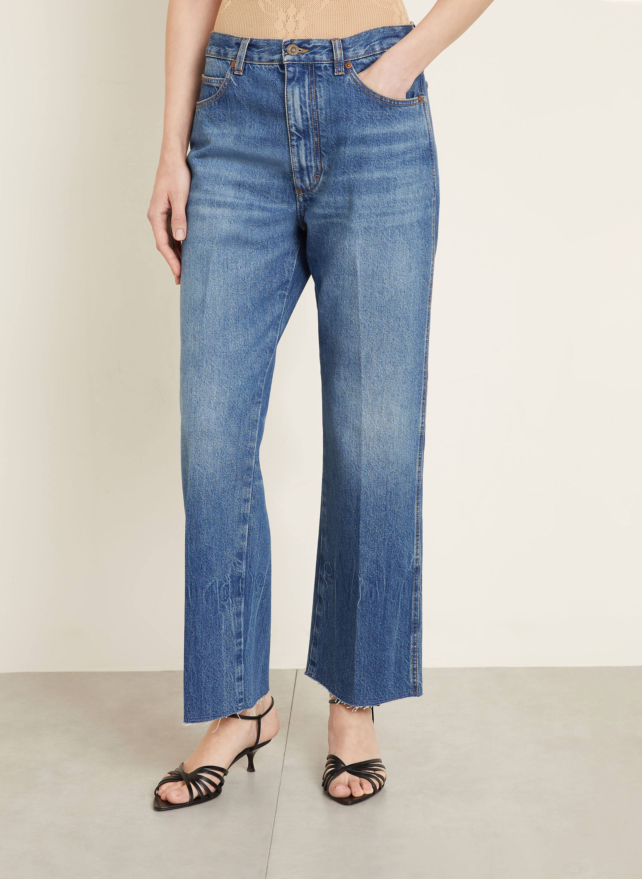 Thumbnail - Victoria Beckham Straight Jeans blau
