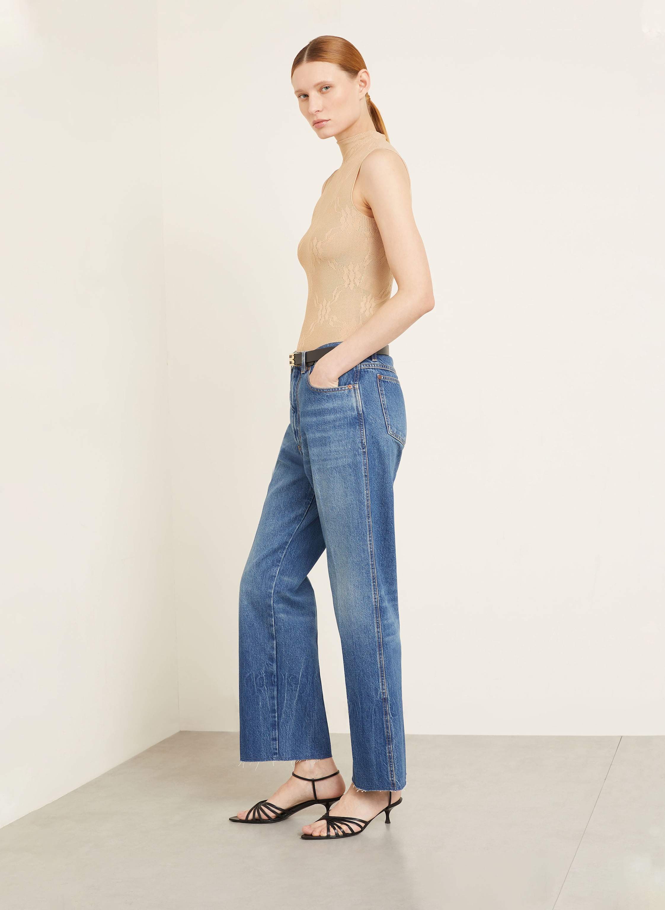Thumbnail - Victoria Beckham Straight Jeans blau